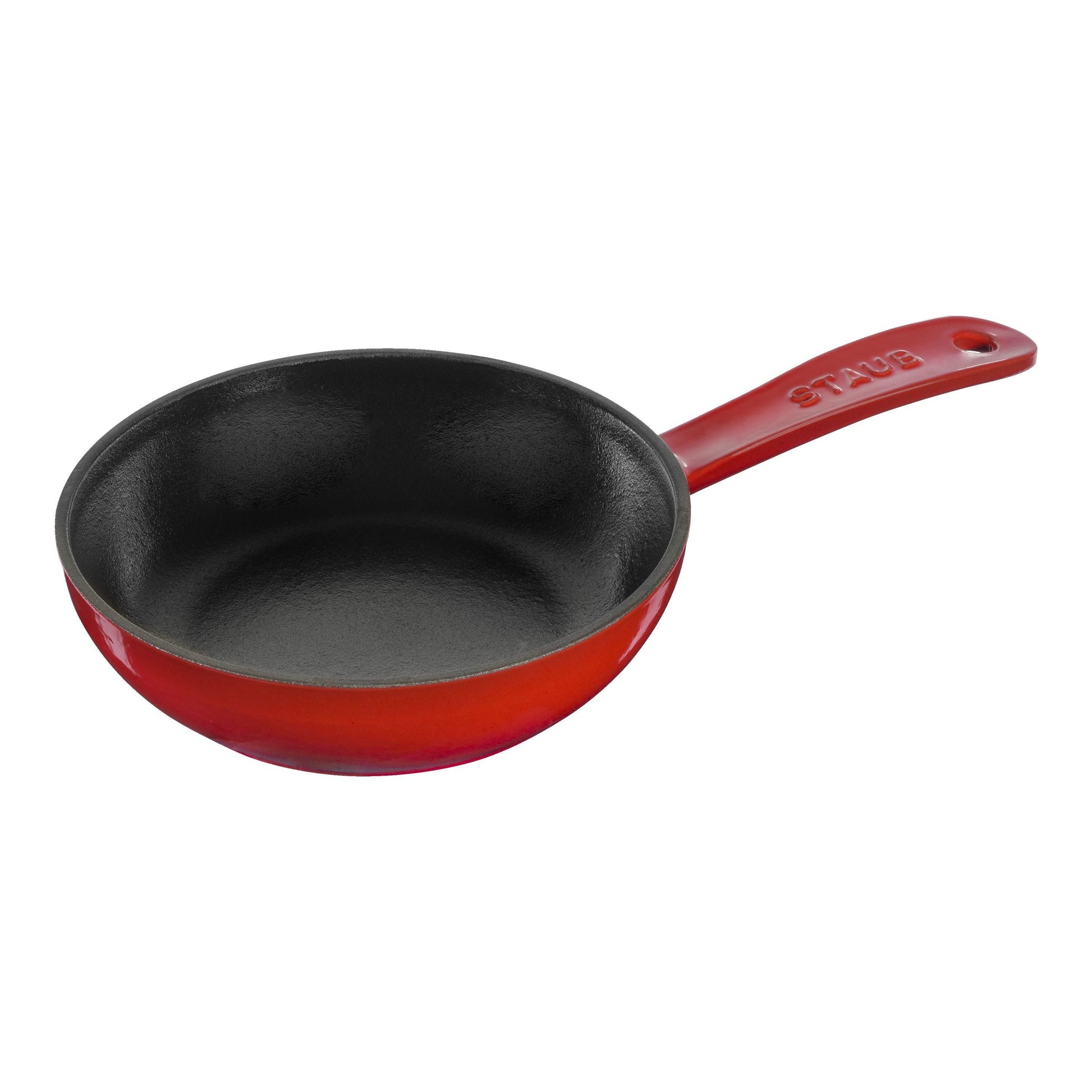 STAUB Pans 16 cm / 6.5 inch Cast Iron Frying Pan, Cherry-6.5 Inch-DECOROLALA