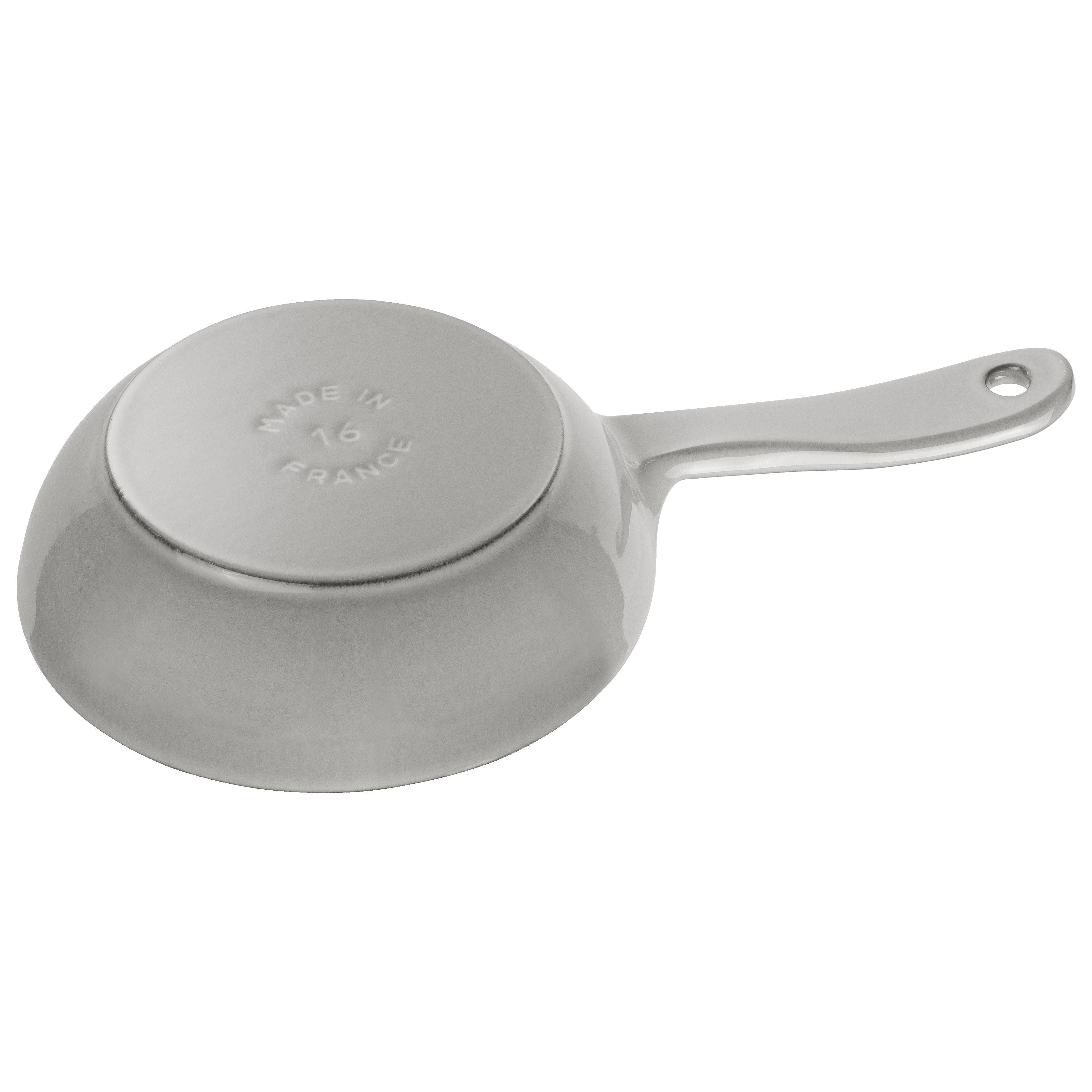 STAUB Pans 16 cm / 6.5 inch Cast Iron Frying Pan, Graphite-Grey-6.5 Inch-DECOROLALA