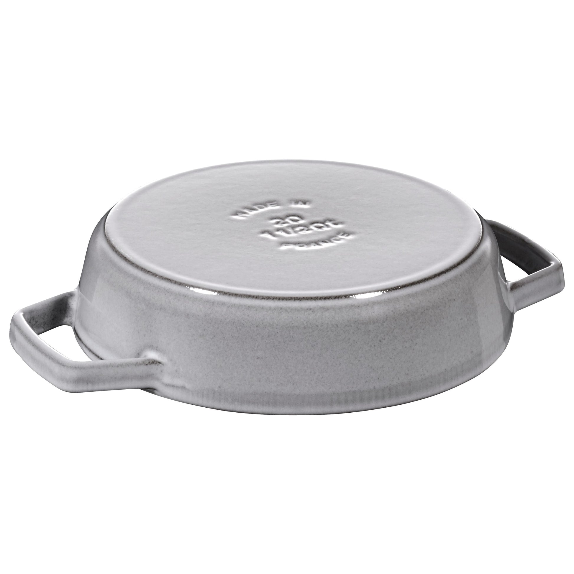 STAUB Pans 20 cm / 8 inch Cast Iron Frying Pan With 2 Handles, Graphite-Grey-8 Inch-DECOROLALA