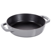 STAUB Pans 20 cm / 8 inch Cast Iron Frying Pan With 2 Handles, Graphite-Grey-8 Inch-DECOROLALA