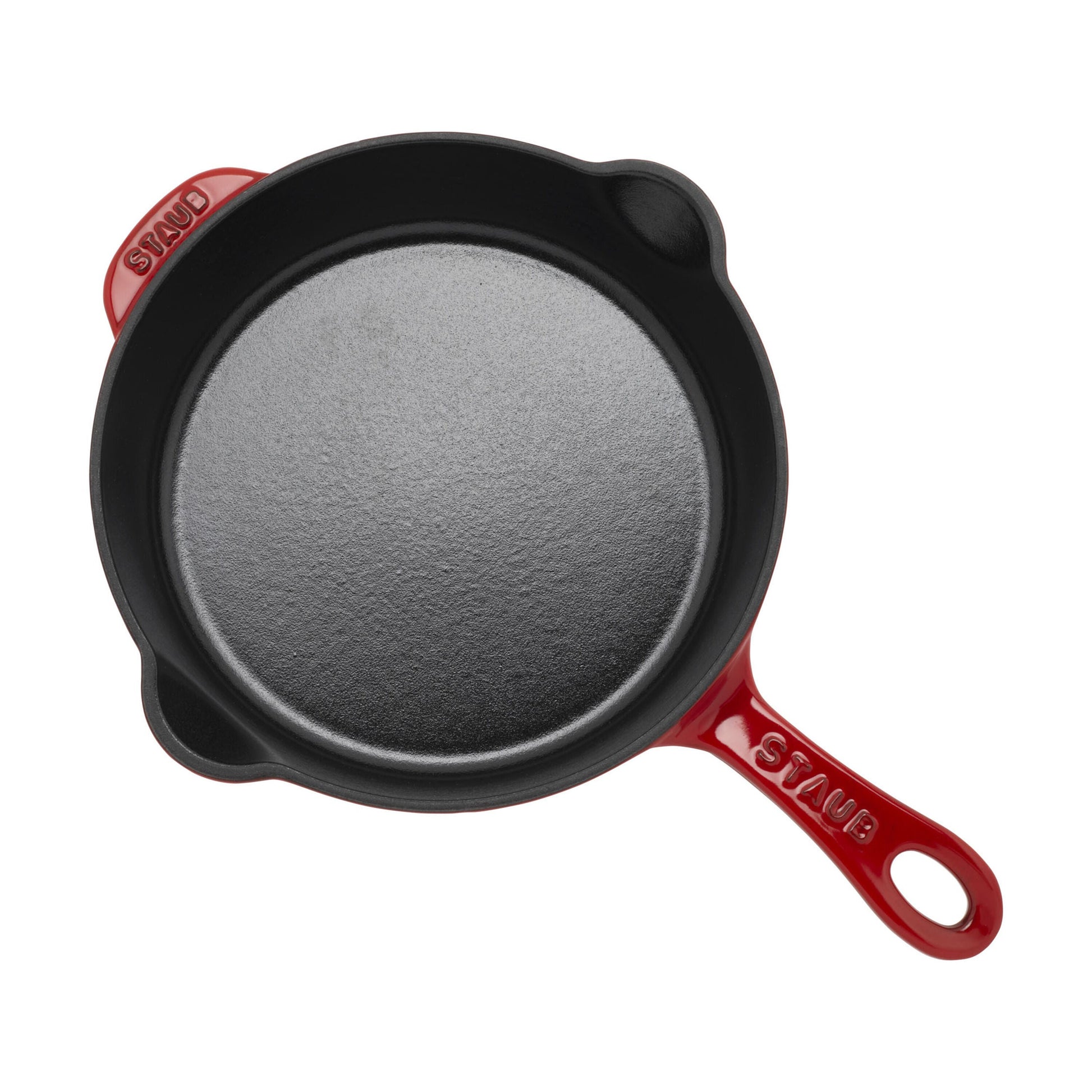 STAUB Pans 22 cm / 8.5 inch Cast Iron Traditional Deep Frypan, Cherry-8.5 Inch-DECOROLALA