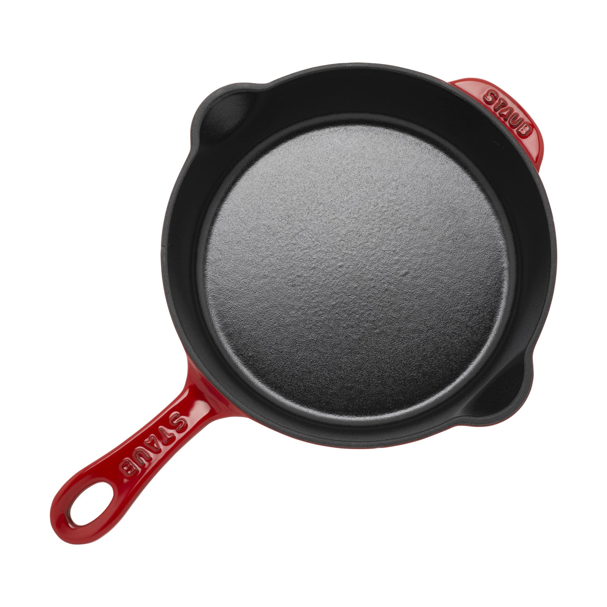 STAUB Pans 22 cm / 8.5 inch Cast Iron Traditional Deep Frypan, Cherry-8.5 Inch-DECOROLALA