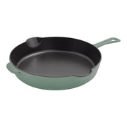 STAUB Pans 22 cm / 8.5 inch Cast Iron Traditional Deep Frypan, Eucalyptus-8.5 Inch-DECOROLALA