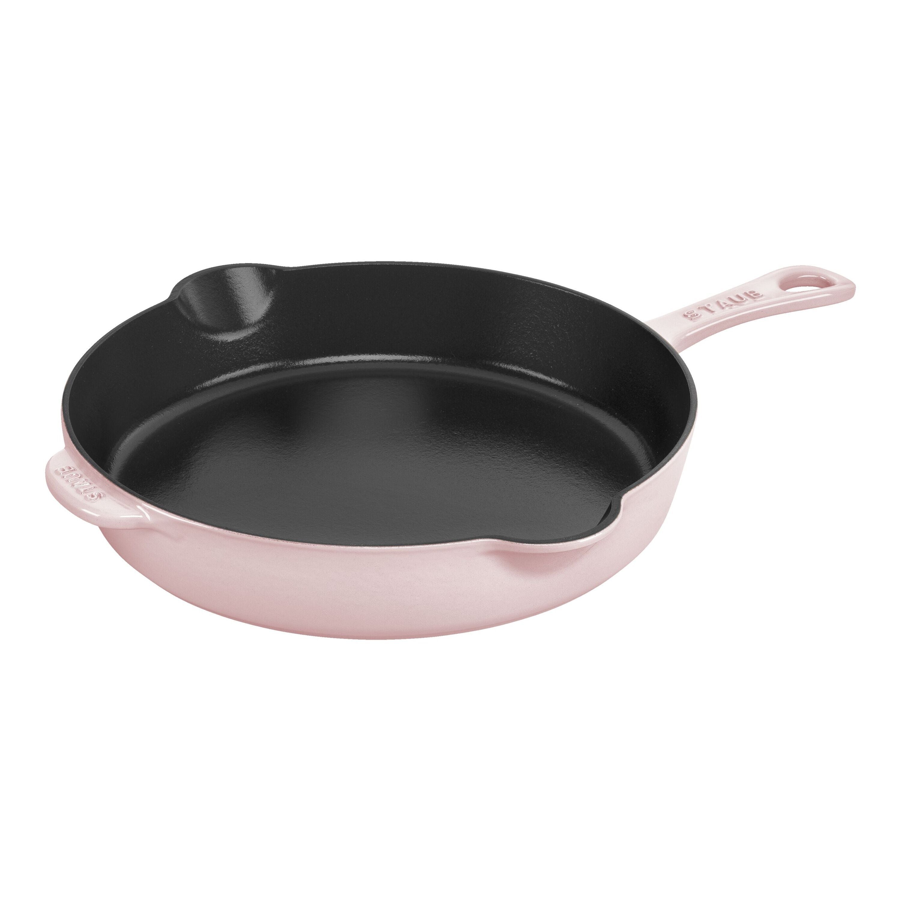 STAUB Pans 22 cm / 8.5 inch Cast Iron Traditional Deep Frypan, Sorbet Rose-Cast Iron-DECOROLALA