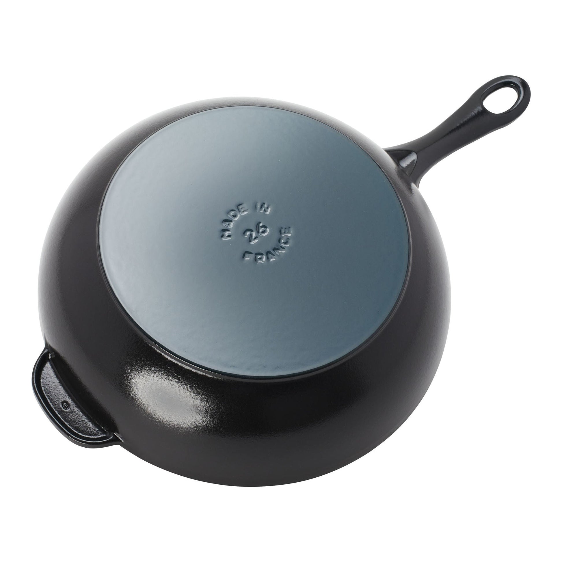 STAUB Pans 26 cm / 10 inch Cast Iron Daily Pan With Glass Lid, Black-10 Inch-DECOROLALA