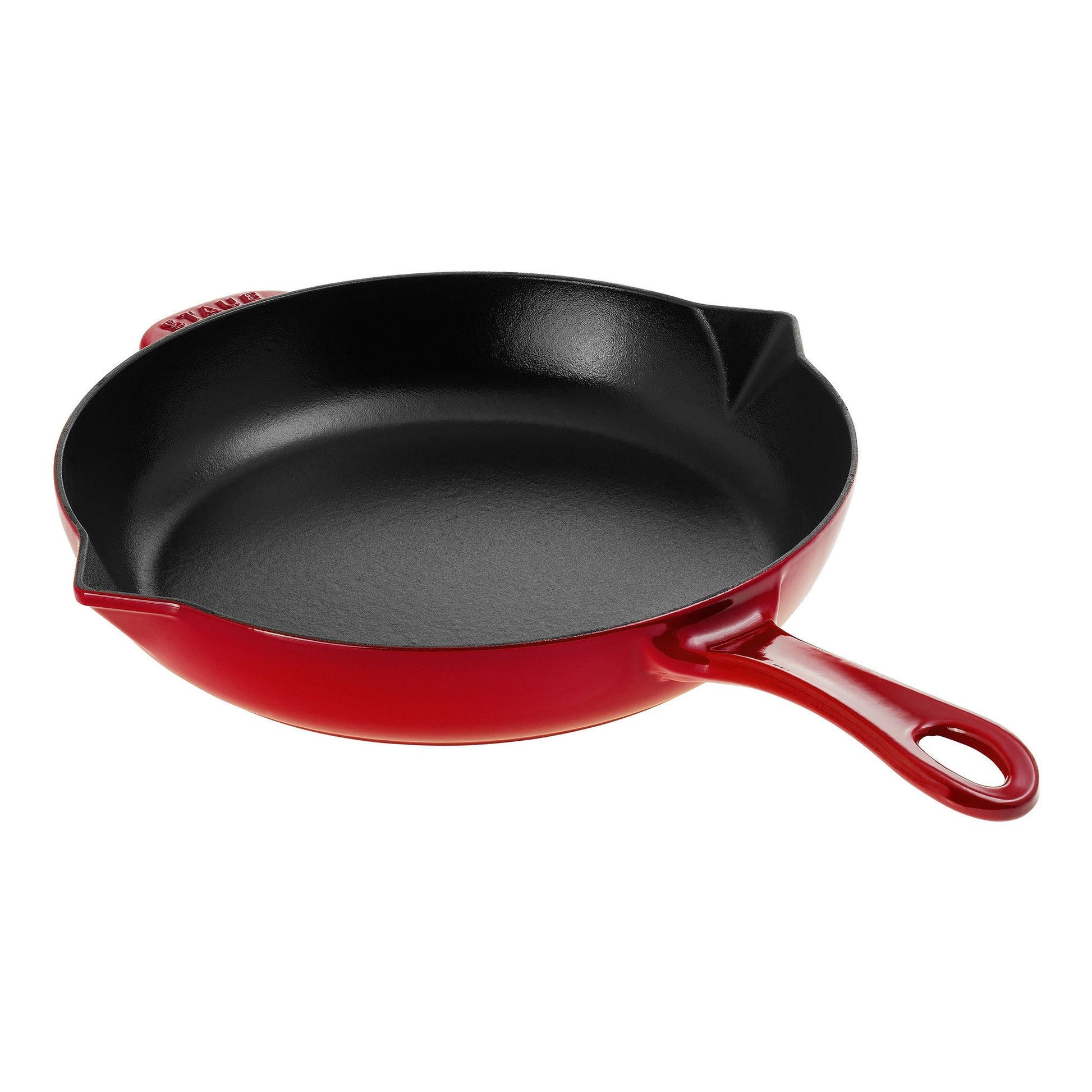 STAUB Pans 26 cm / 10 inch Cast Iron Frying Pan, Cherry-10 Inch-DECOROLALA