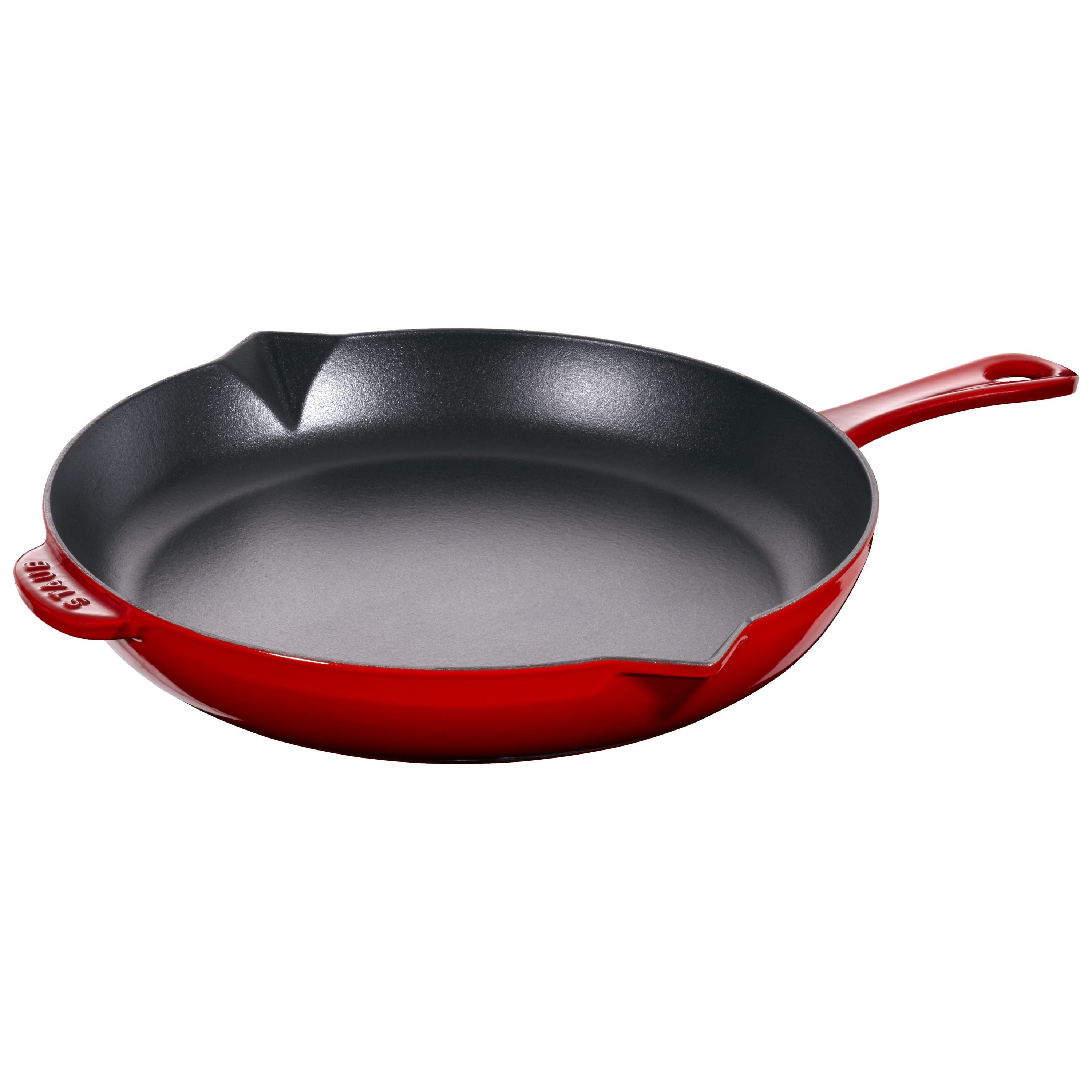 STAUB Pans 26 cm / 10 inch Cast Iron Frying Pan, Cherry-10 Inch-DECOROLALA