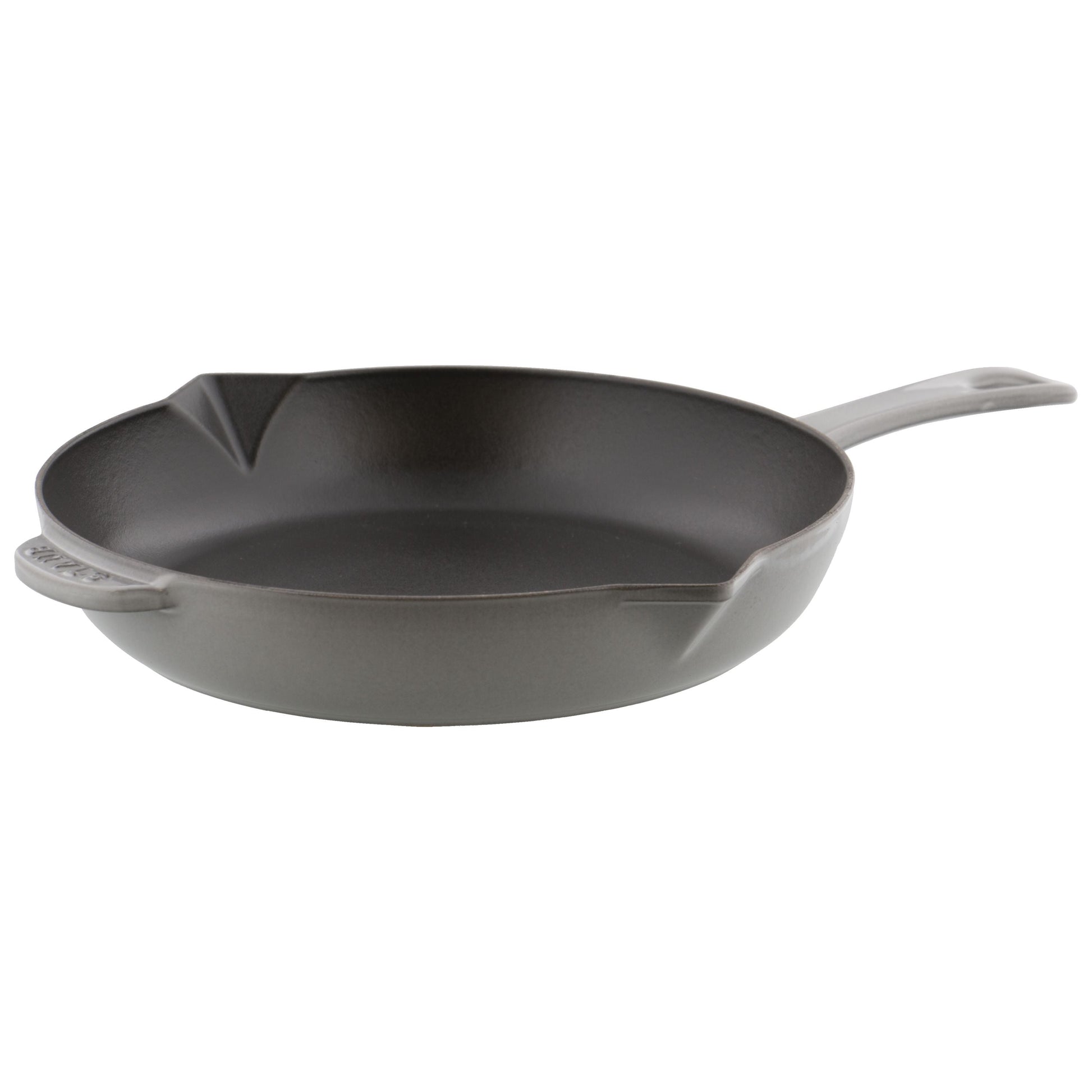 STAUB Pans 26 cm / 10 inch Cast Iron Frying Pan, Graphite-Grey-10 Inch-DECOROLALA