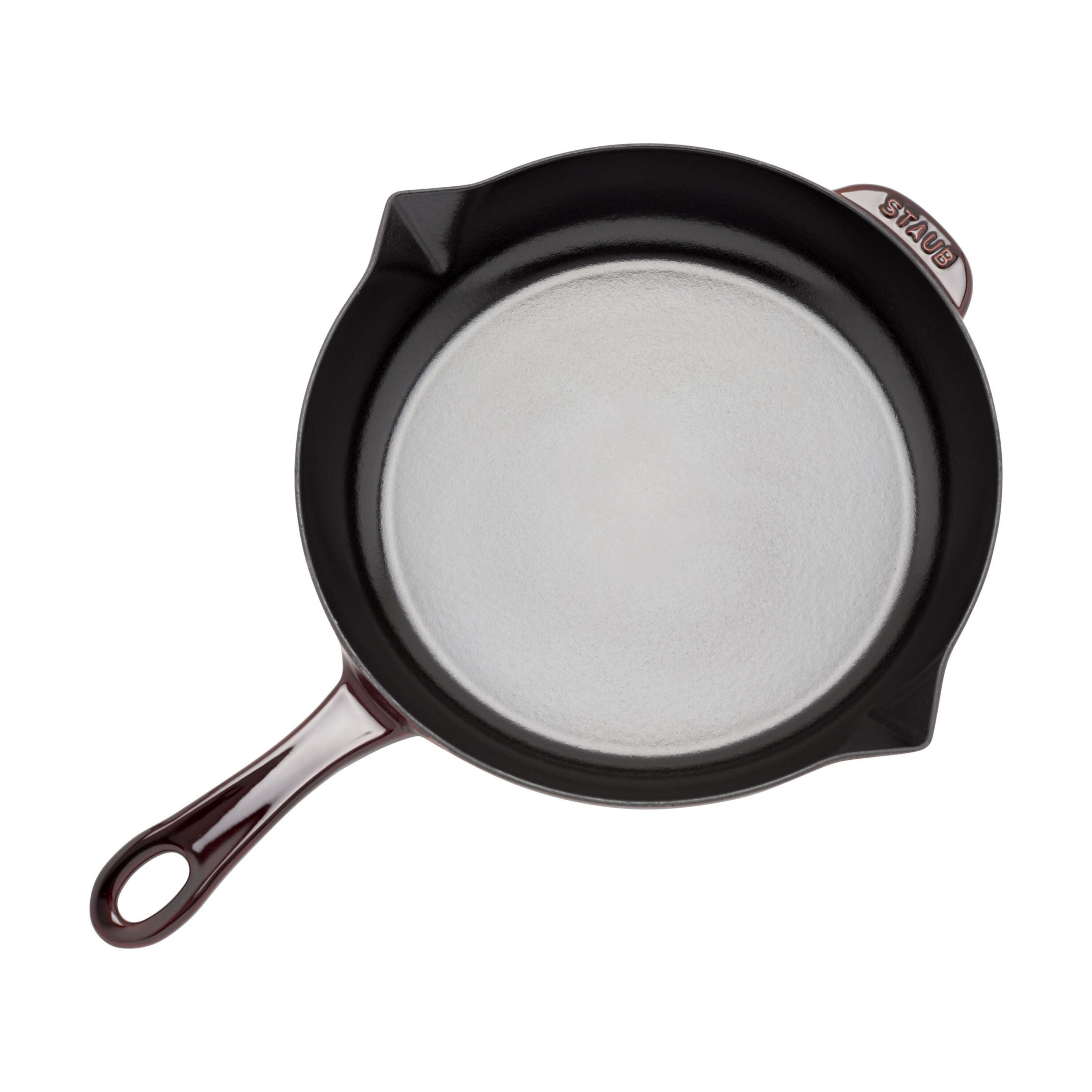 STAUB Pans 26 cm / 10 inch Cast Iron Frying Pan, Grenadine-Red-10 Inch-DECOROLALA