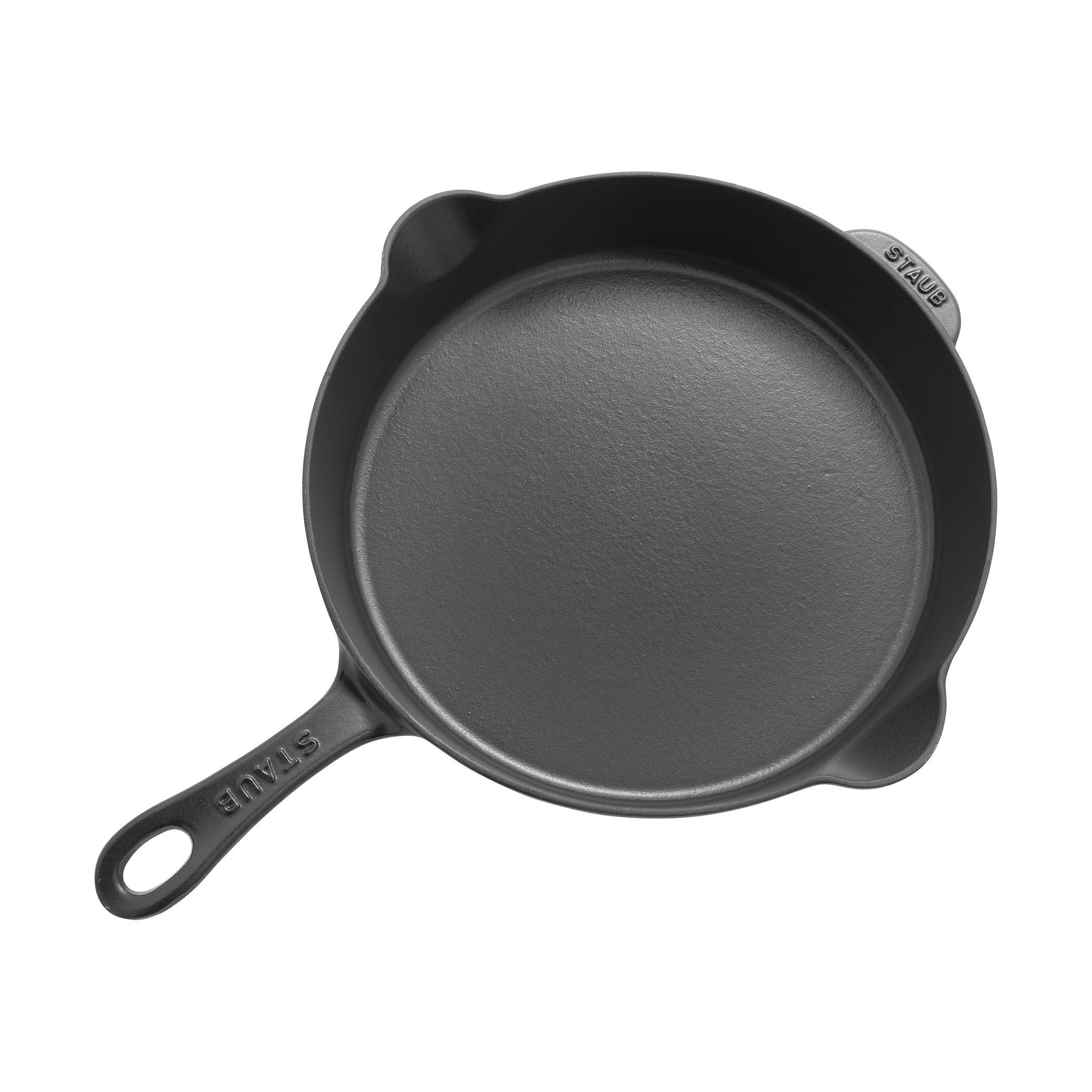 STAUB Pans 28 cm / 11 inch Cast Iron Traditional Deep Frypan, Black-11 Inch-DECOROLALA