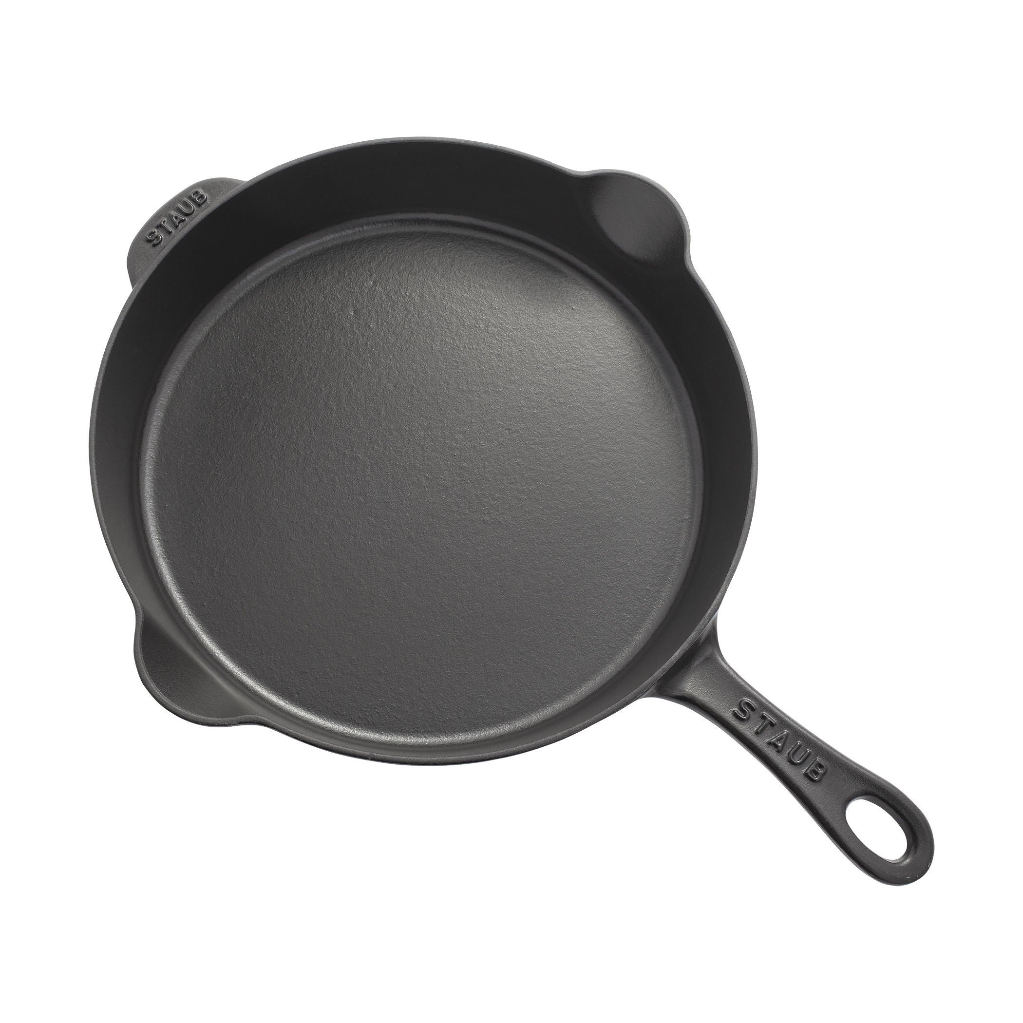 STAUB Pans 28 cm / 11 inch Cast Iron Traditional Deep Frypan, Black-11 Inch-DECOROLALA