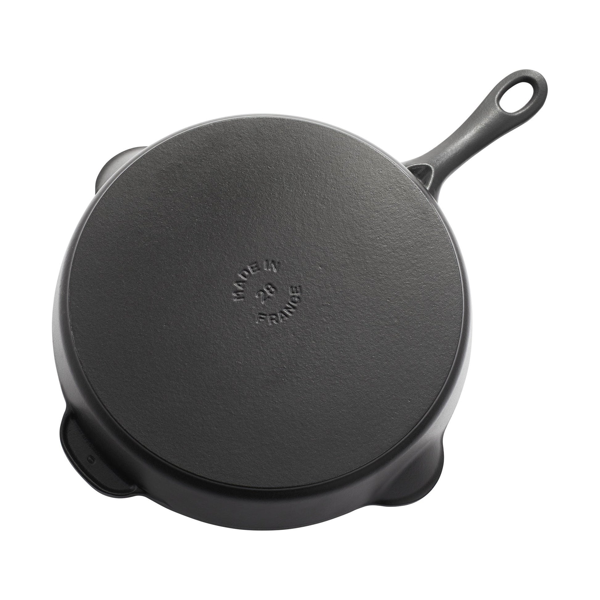 STAUB Pans 28 cm / 11 inch Cast Iron Traditional Deep Frypan, Black-11 Inch-DECOROLALA