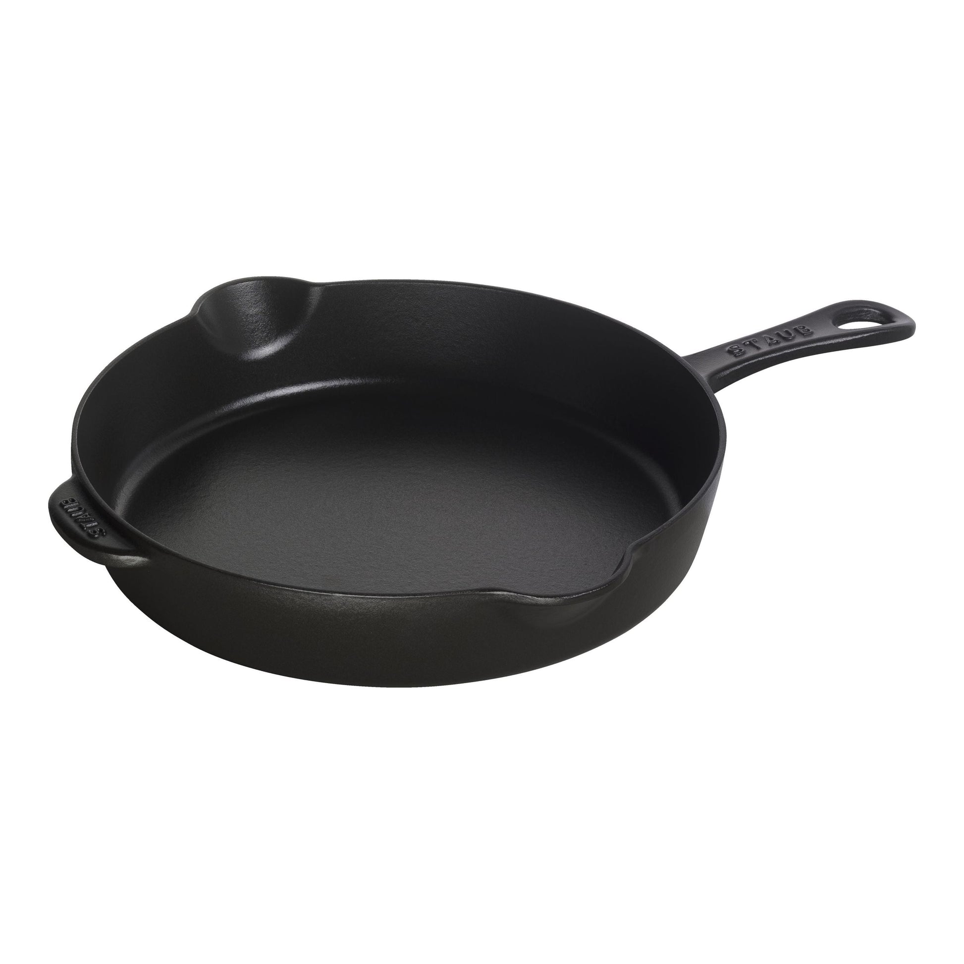 STAUB Pans 28 cm / 11 inch Cast Iron Traditional Deep Frypan, Black-11 Inch-DECOROLALA
