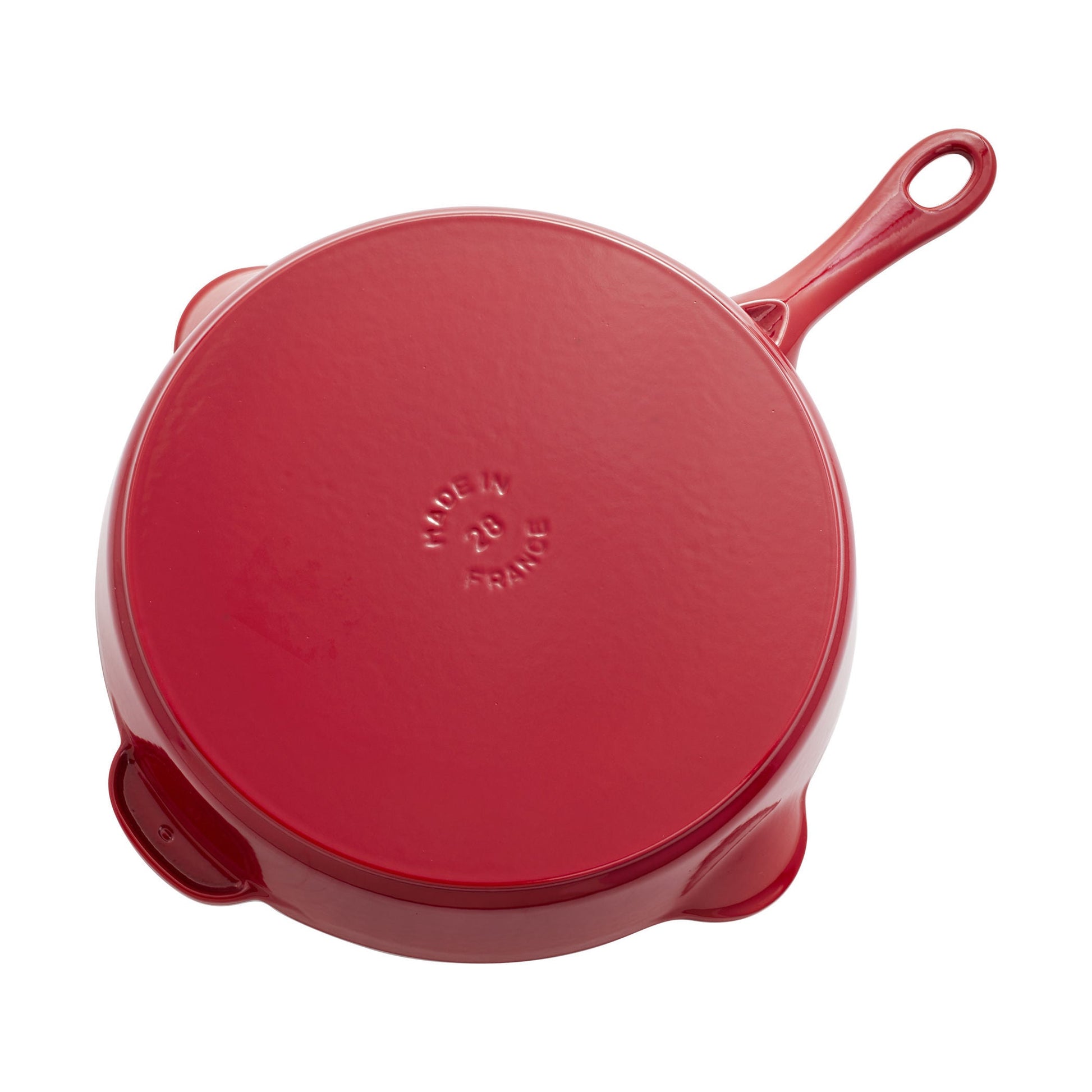 STAUB Pans 28 cm / 11 inch Cast Iron Traditional Deep Frypan, Cherry-11 Inch-DECOROLALA