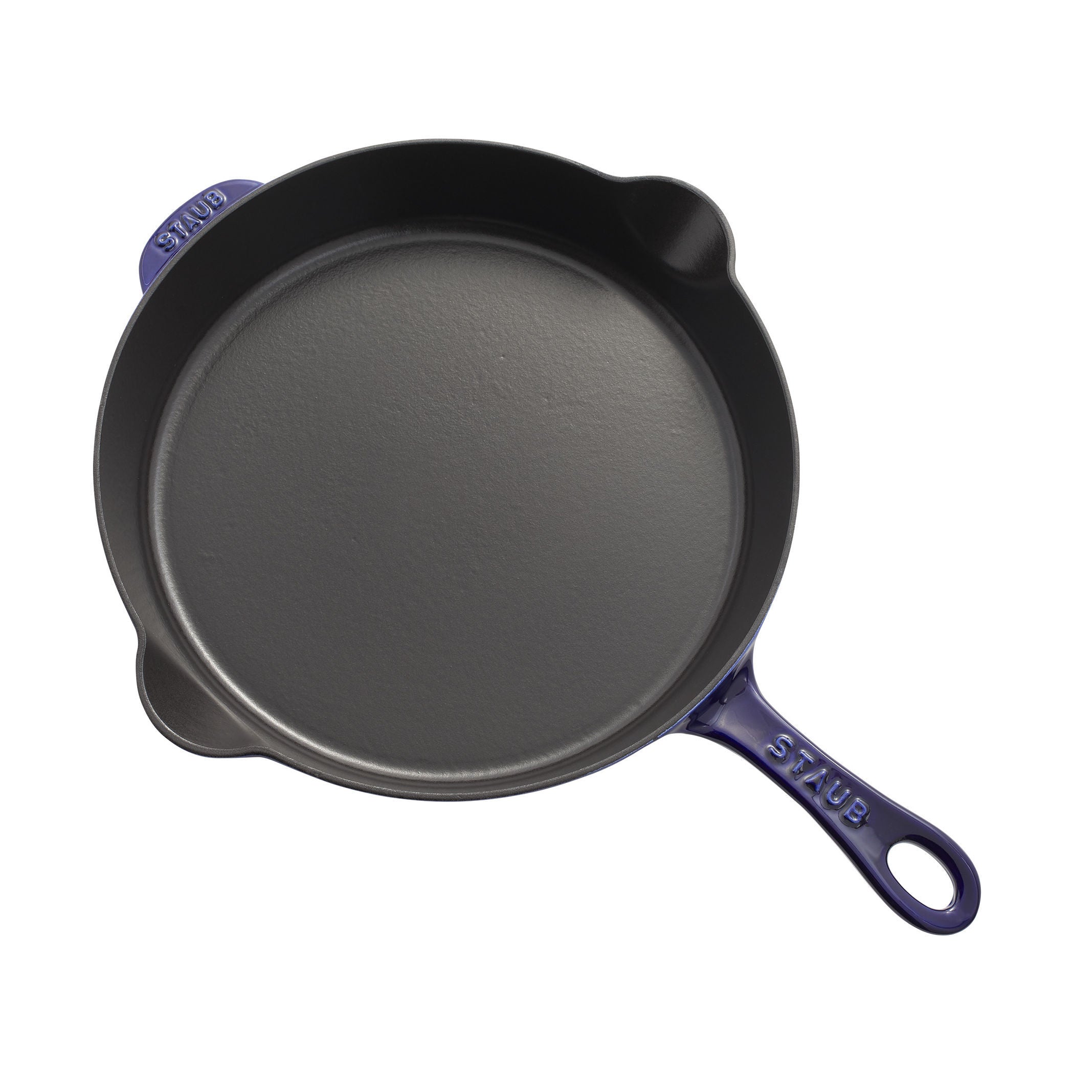 STAUB Pans 28 cm / 11 inch Cast Iron Traditional Deep Frypan, Dark-Blue-11 Inch-DECOROLALA
