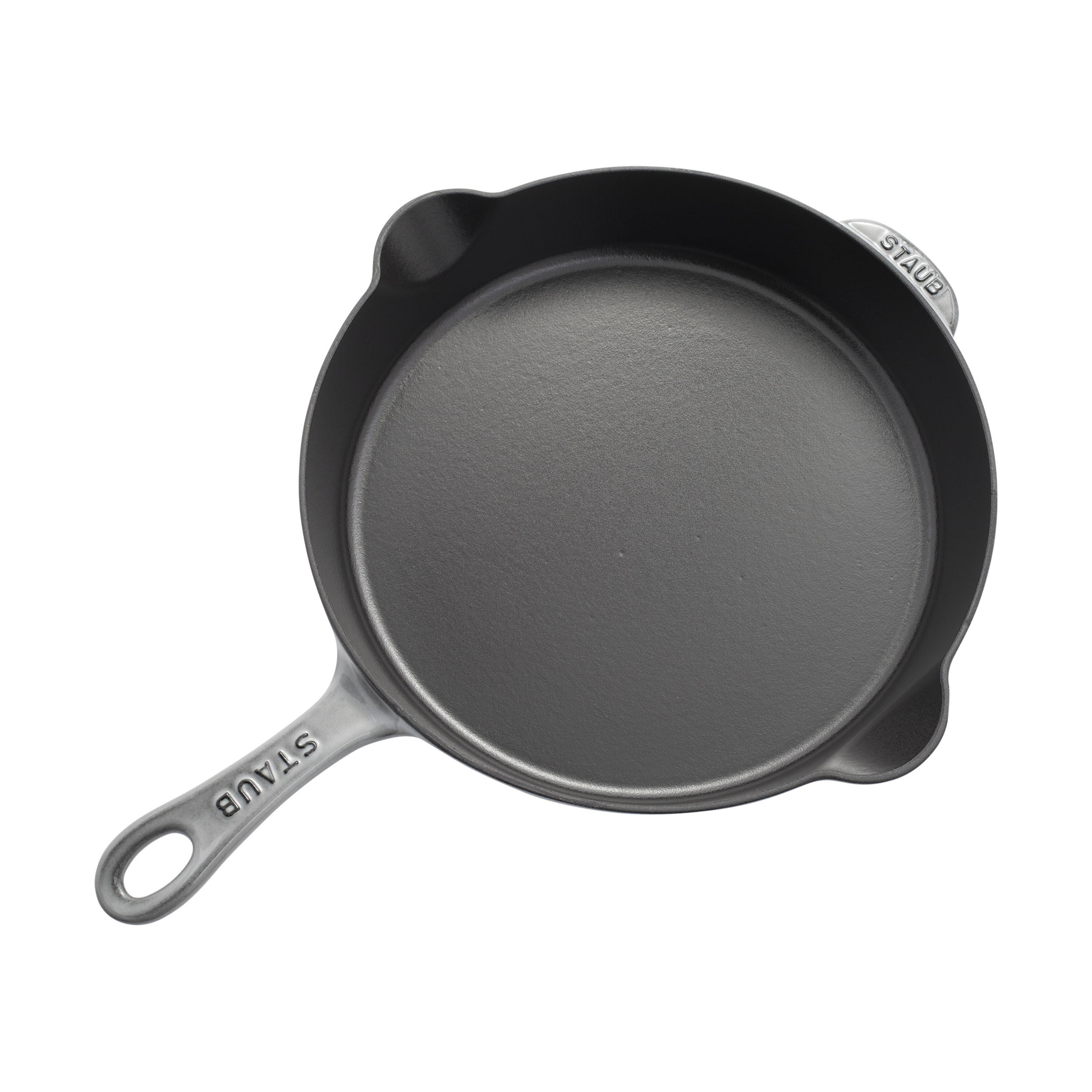 STAUB Pans 28 cm / 11 inch Cast Iron Traditional Deep Frypan, Graphite-Grey-11 Inch-DECOROLALA