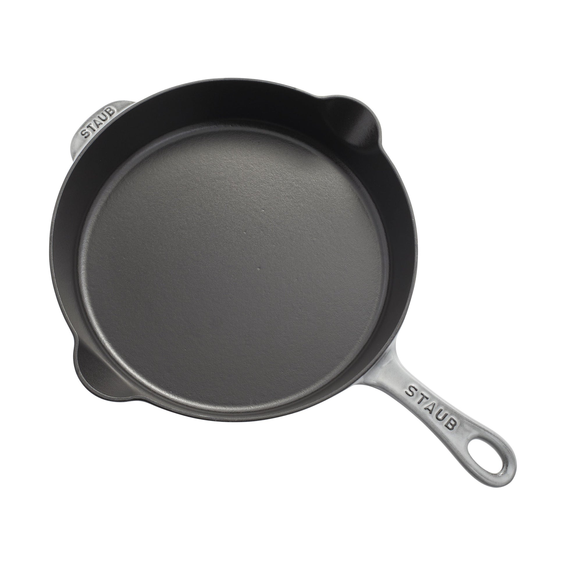 STAUB Pans 28 cm / 11 inch Cast Iron Traditional Deep Frypan, Graphite-Grey-11 Inch-DECOROLALA