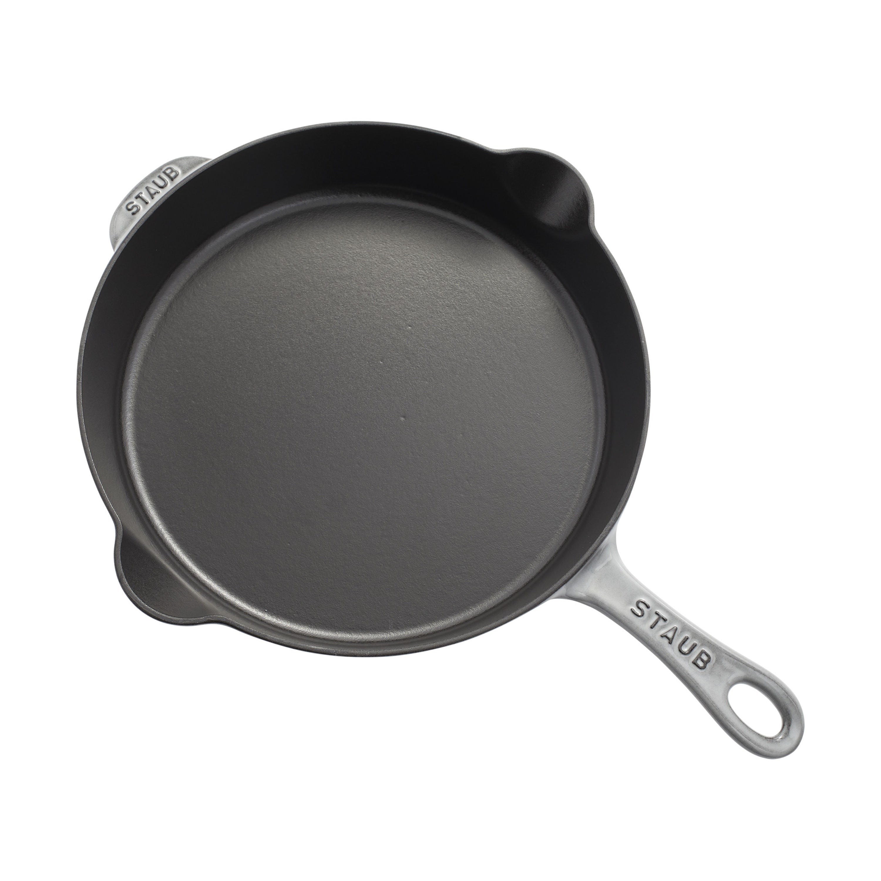 STAUB Pans 28 cm / 11 inch Cast Iron Traditional Deep Frypan, Graphite-Grey-11 Inch-DECOROLALA