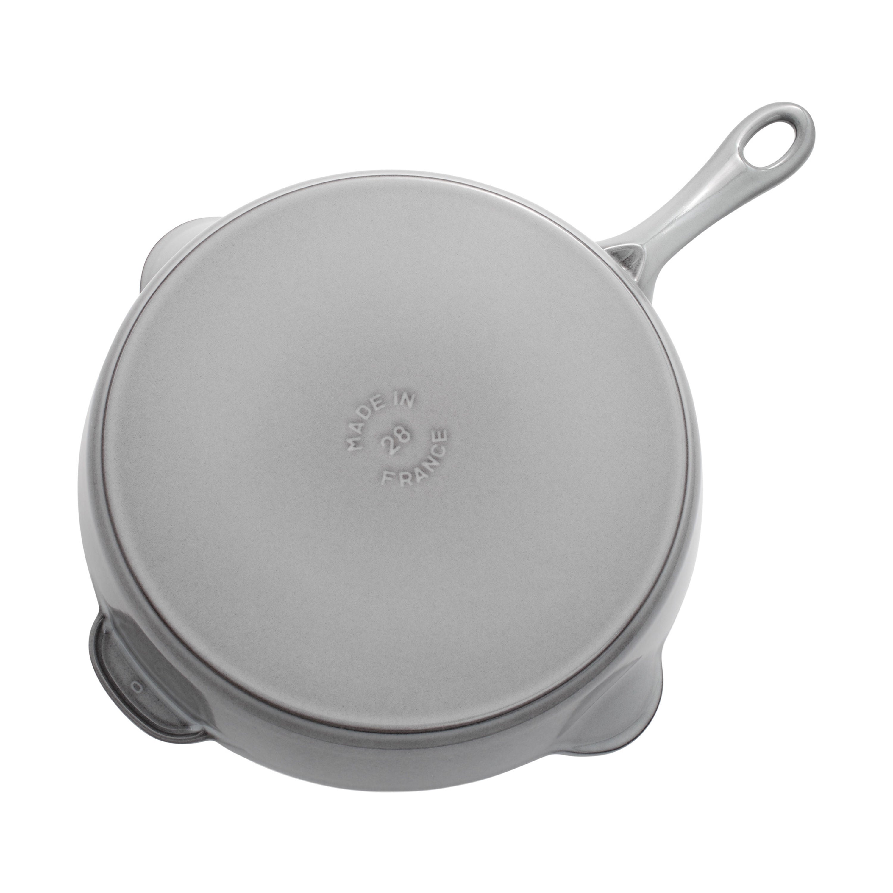 STAUB Pans 28 cm / 11 inch Cast Iron Traditional Deep Frypan, Graphite-Grey-11 Inch-DECOROLALA