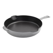 STAUB Pans 28 cm / 11 inch Cast Iron Traditional Deep Frypan, Graphite-Grey-11 Inch-DECOROLALA