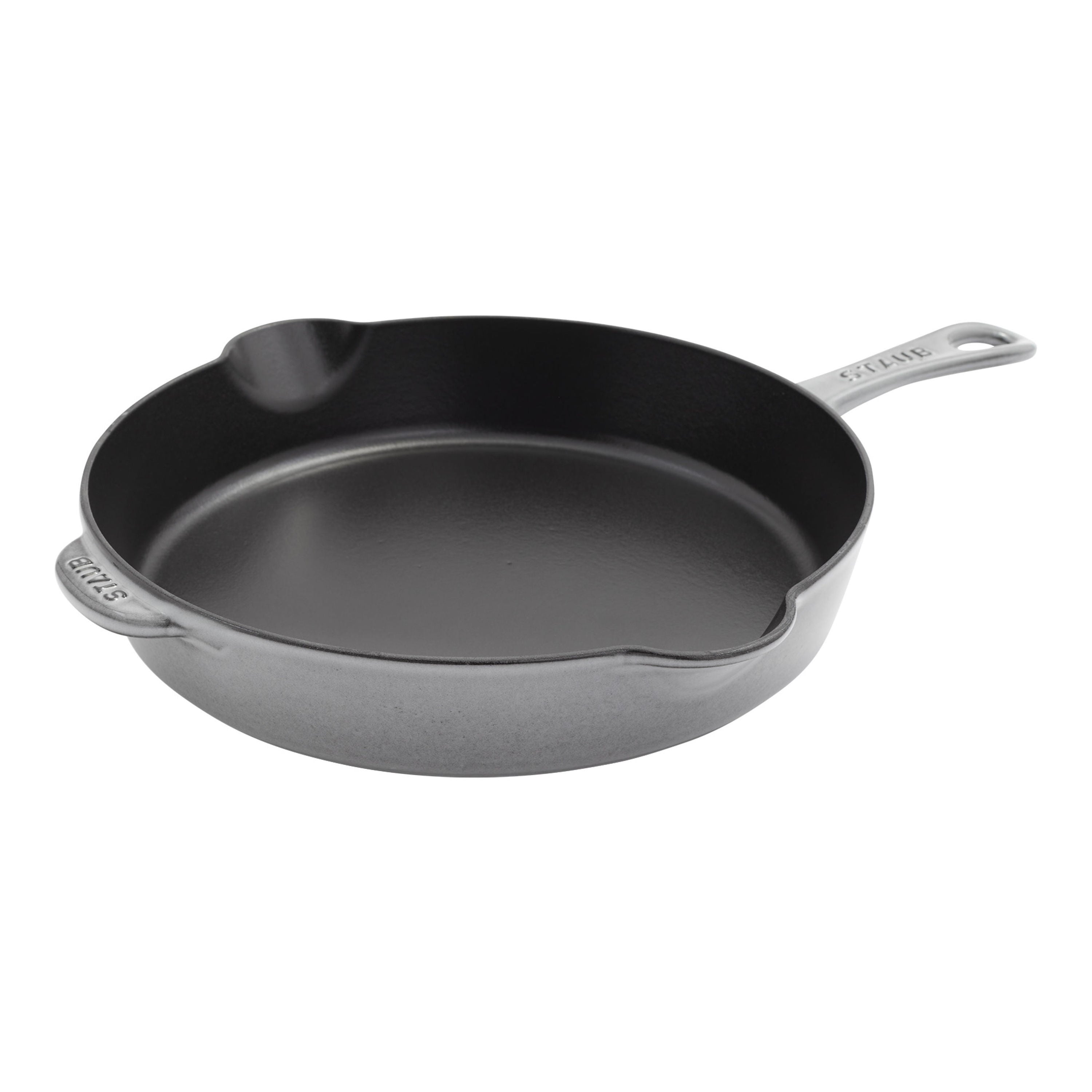 STAUB Pans 28 cm / 11 inch Cast Iron Traditional Deep Frypan, Graphite-Grey-11 Inch-DECOROLALA