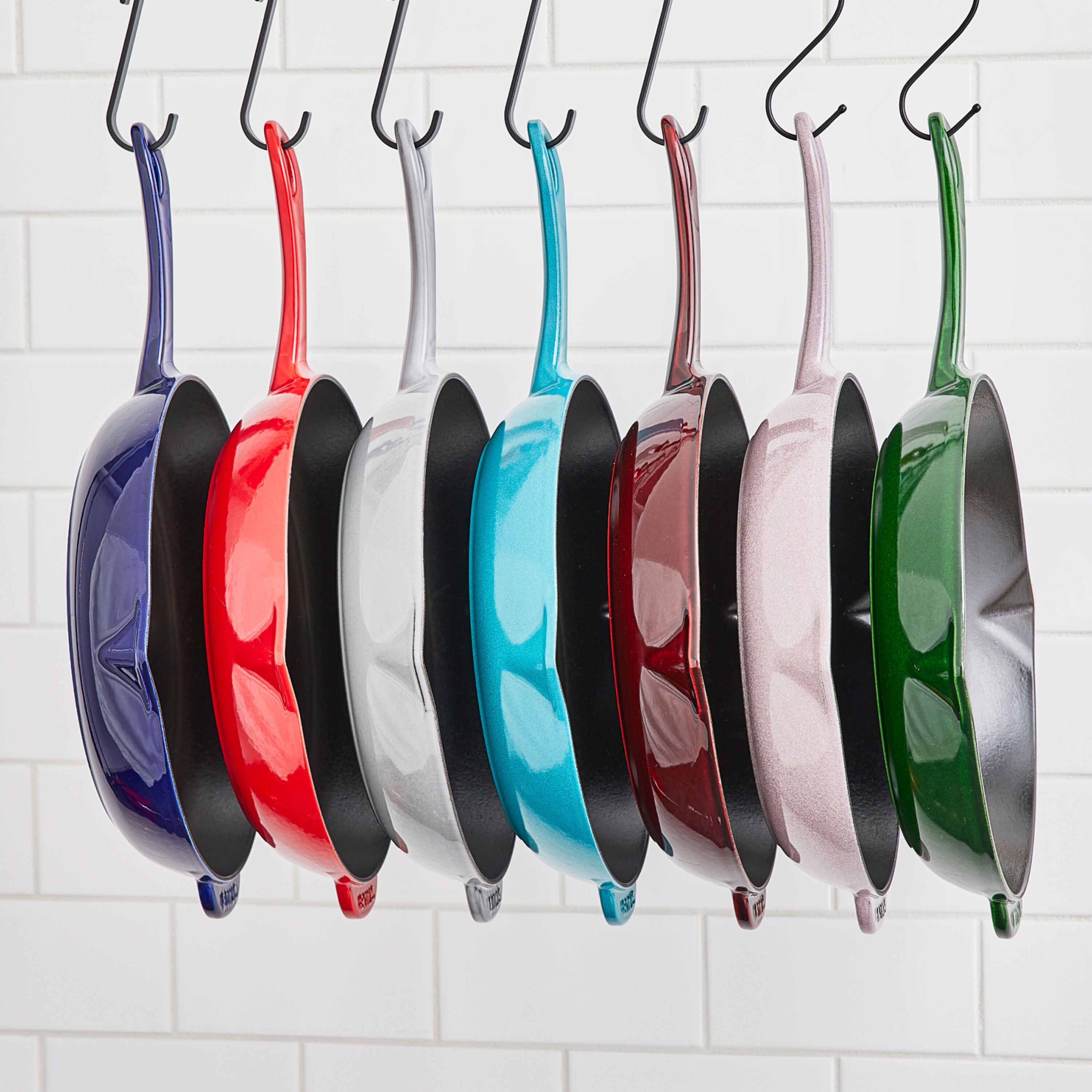 STAUB Pans 30 cm / 12 inch Cast Iron Frying Pan, Dark-Blue-12 Inch-DECOROLALA