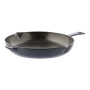 STAUB Pans 30 cm / 12 inch Cast Iron Frying Pan, Dark-Blue-12 Inch-DECOROLALA