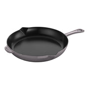STAUB Pans 30 cm / 12 inch Cast Iron Frying Pan, Graphite-Grey-12 Inch-DECOROLALA