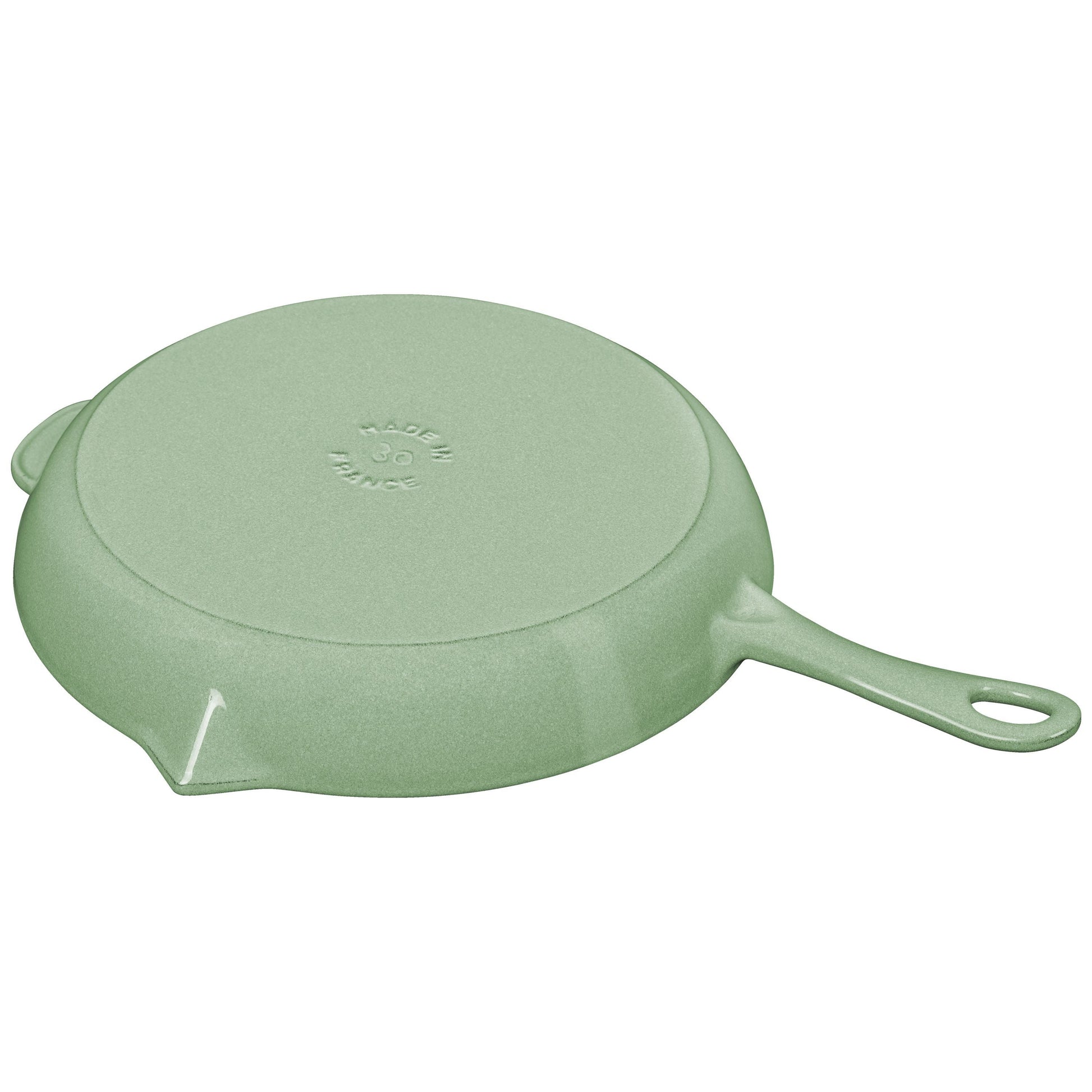 STAUB Pans 30 cm / 12 inch Cast Iron Frying Pan, Sage-12 Inch-DECOROLALA