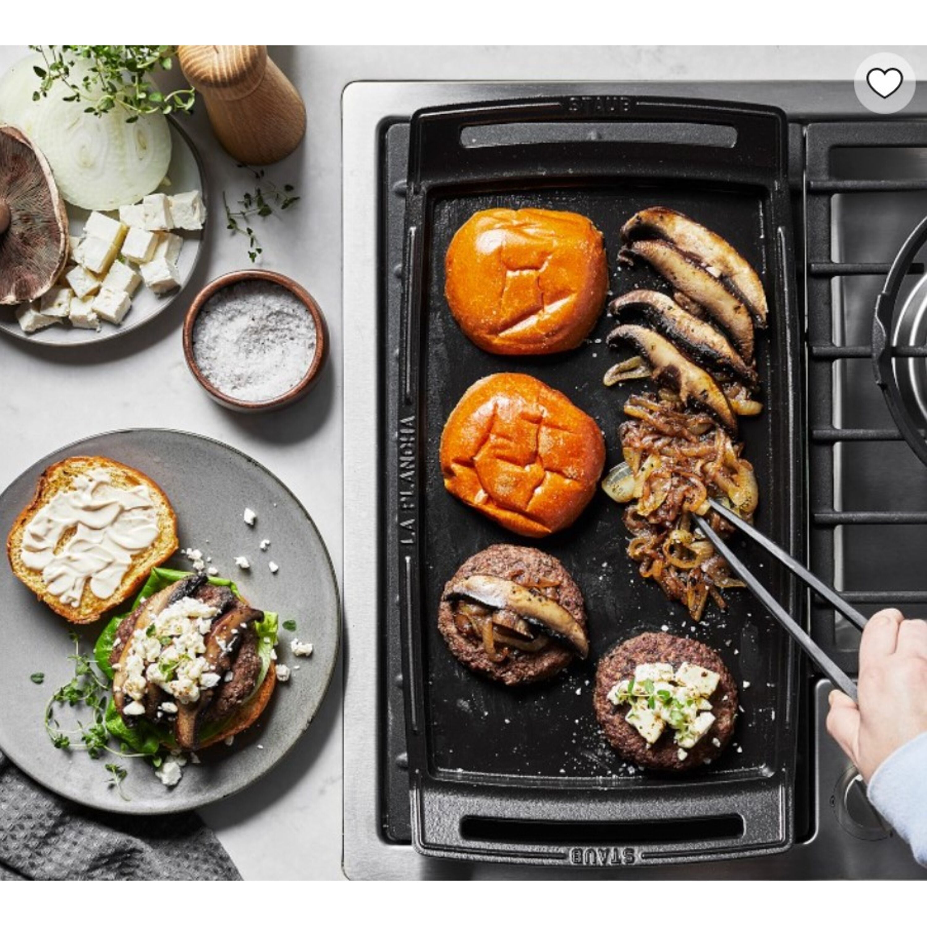 STAUB Pans Plancha 48 cm X 25 cm, Cast Iron-Griddl-DECOROLALA