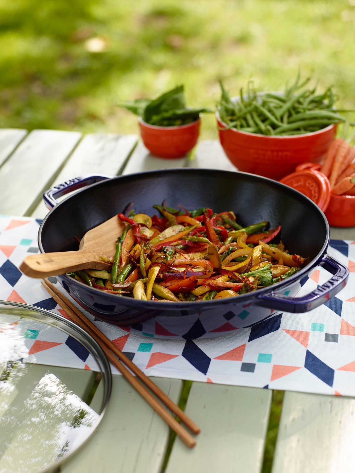 STAUB Perfect Pan 30cm 4.25L Cast Iron Dark-Blue-Skillet-DECOROLALA