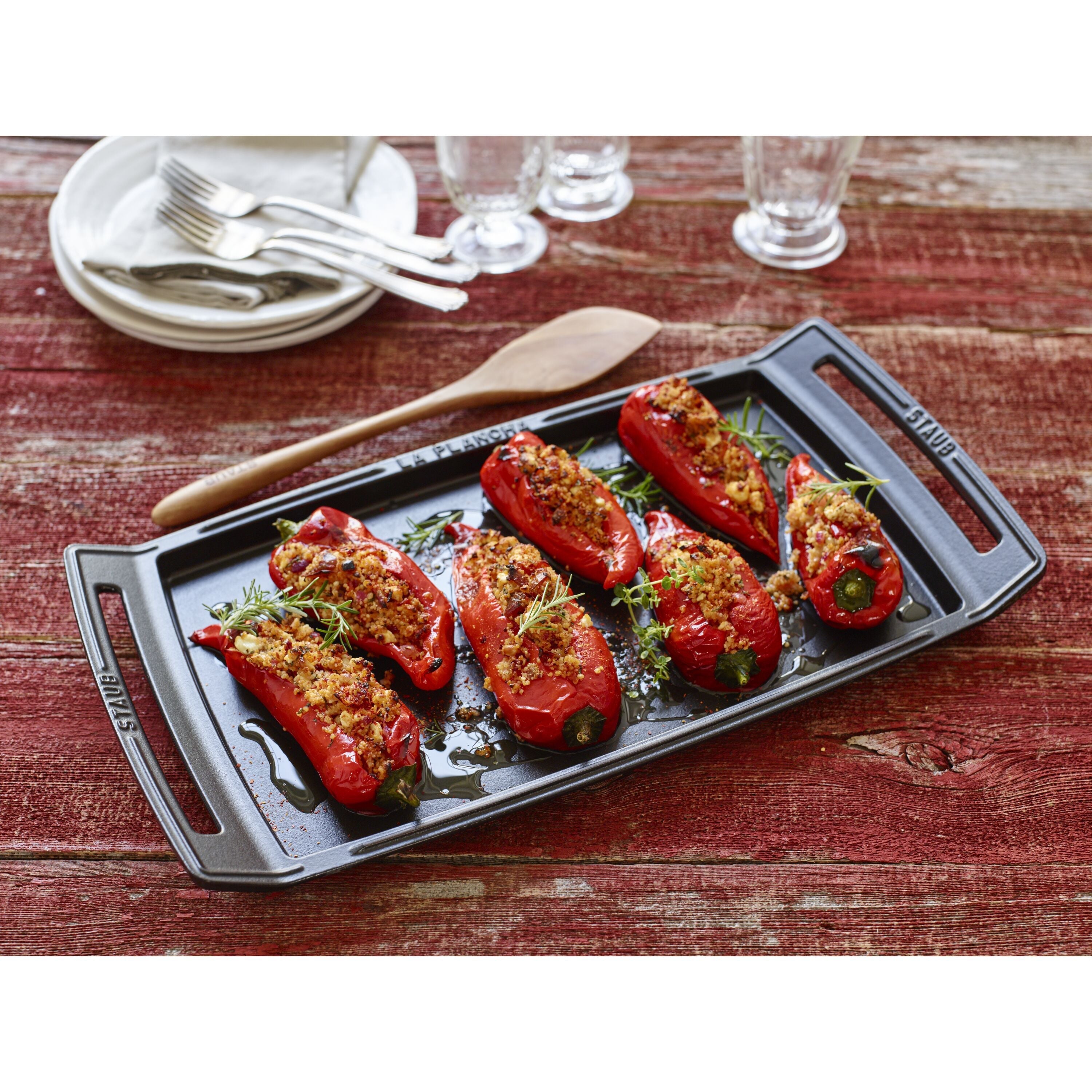 STAUB Plancha Cast Iron Griddle 48x25cm-Griddl-DECOROLALA