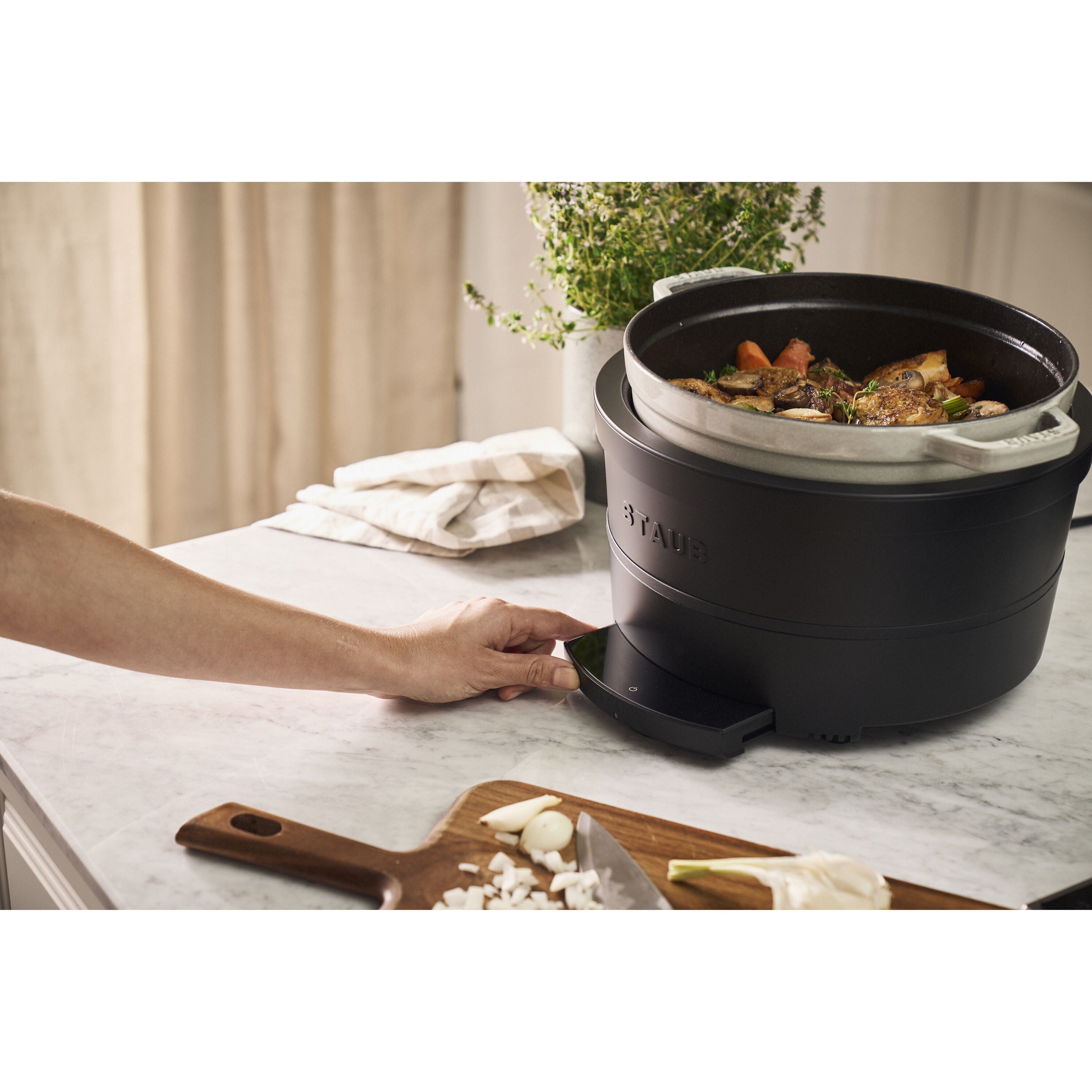 STAUB Precision Induction Multi Cooker, Black-Kitchen Applianc-DECOROLALA