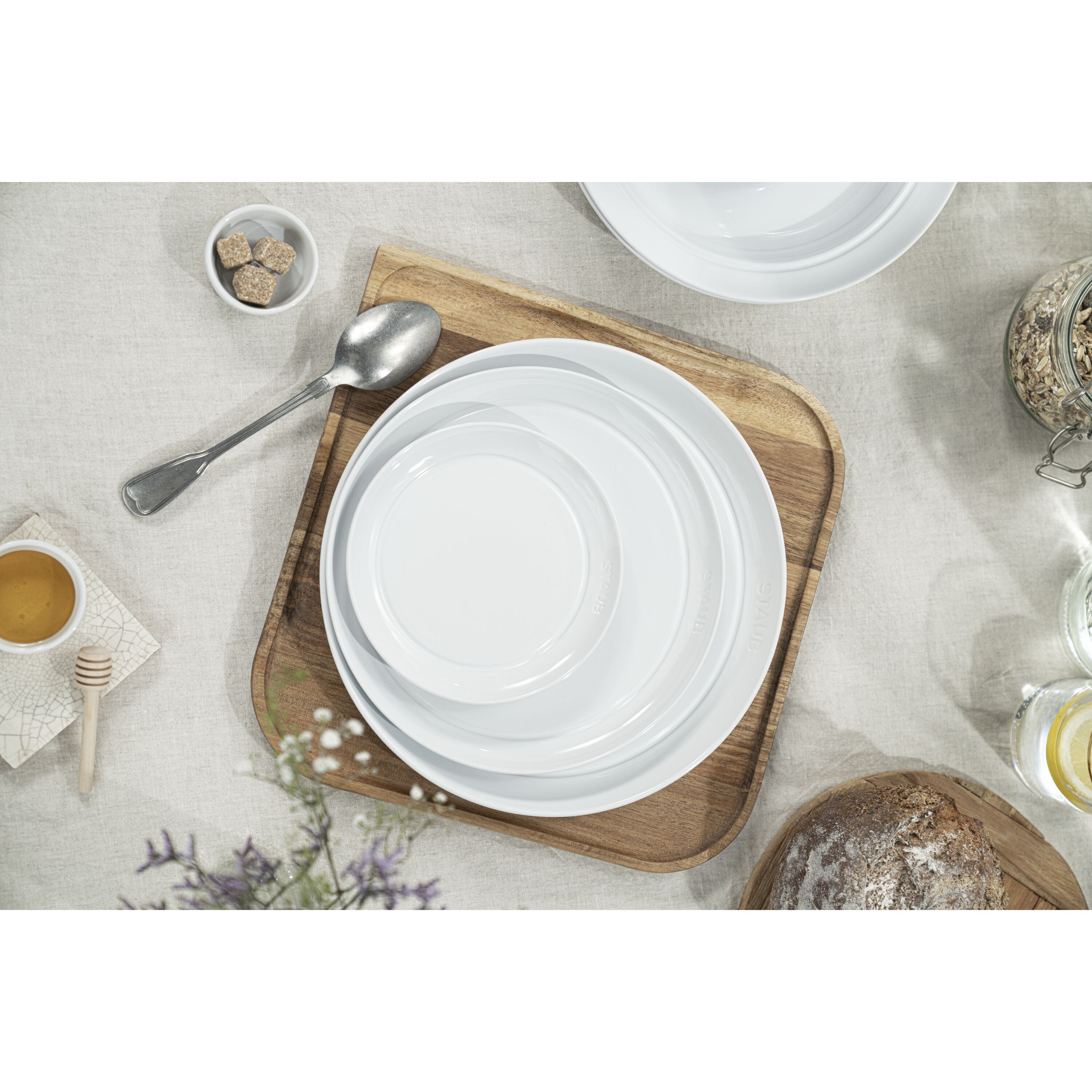 STAUB Salad Plate Set 4pc 22cm Stoneware-Dinnerware-DECOROLALA