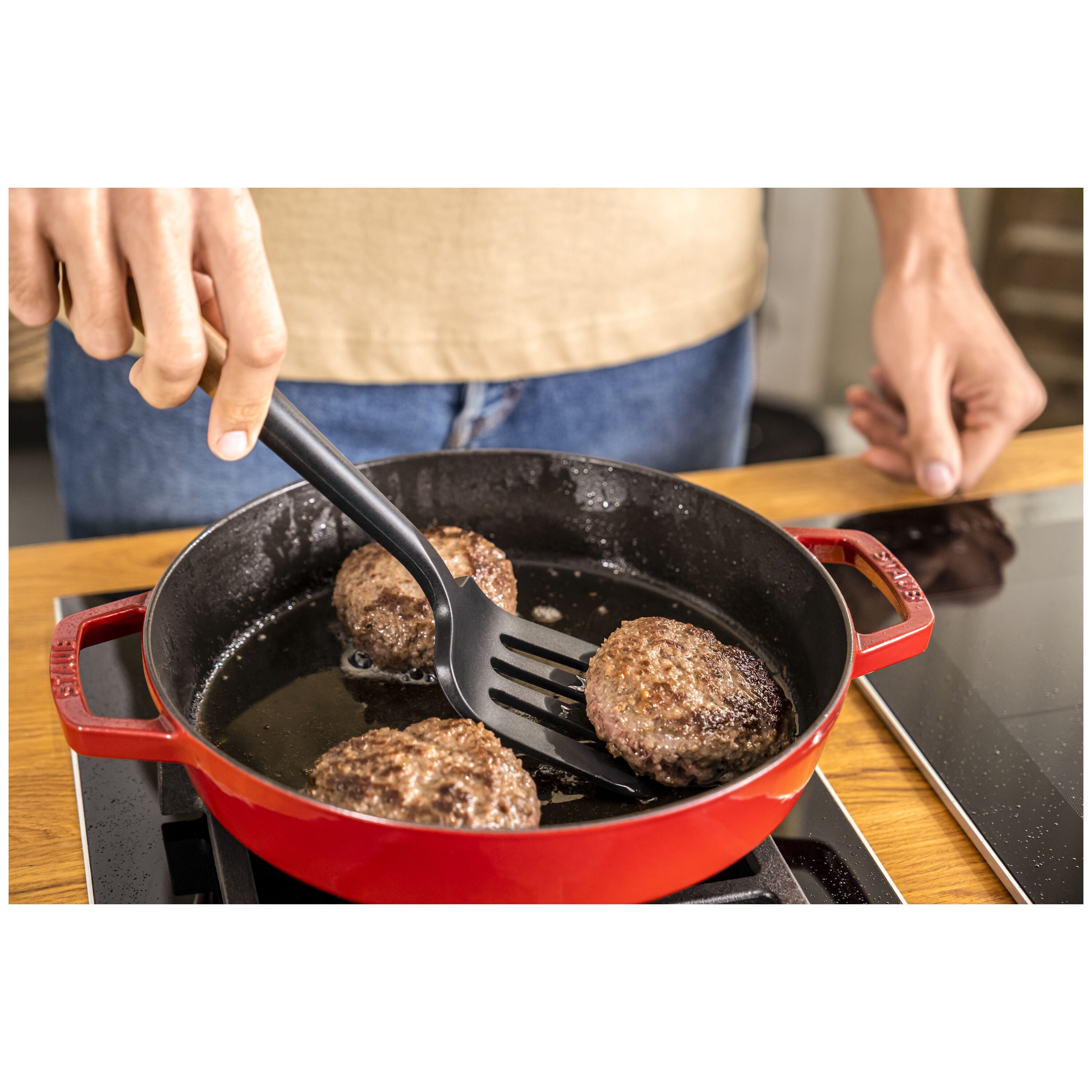STAUB Silicone Turner 31cm - Black Acacia-Spatula-DECOROLALA