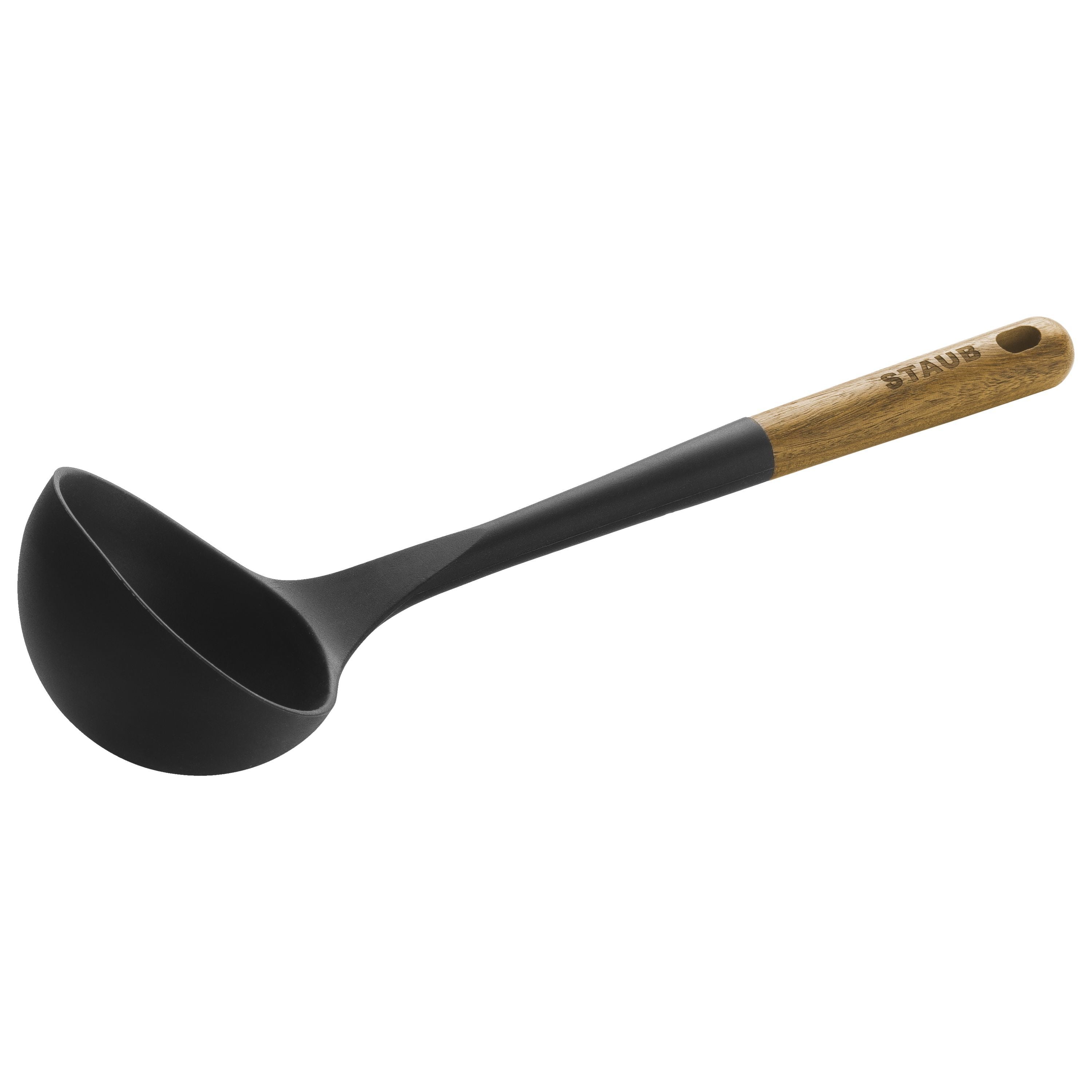 STAUB Soup Ladle Silicone 31cm Black-Ladl-DECOROLALA
