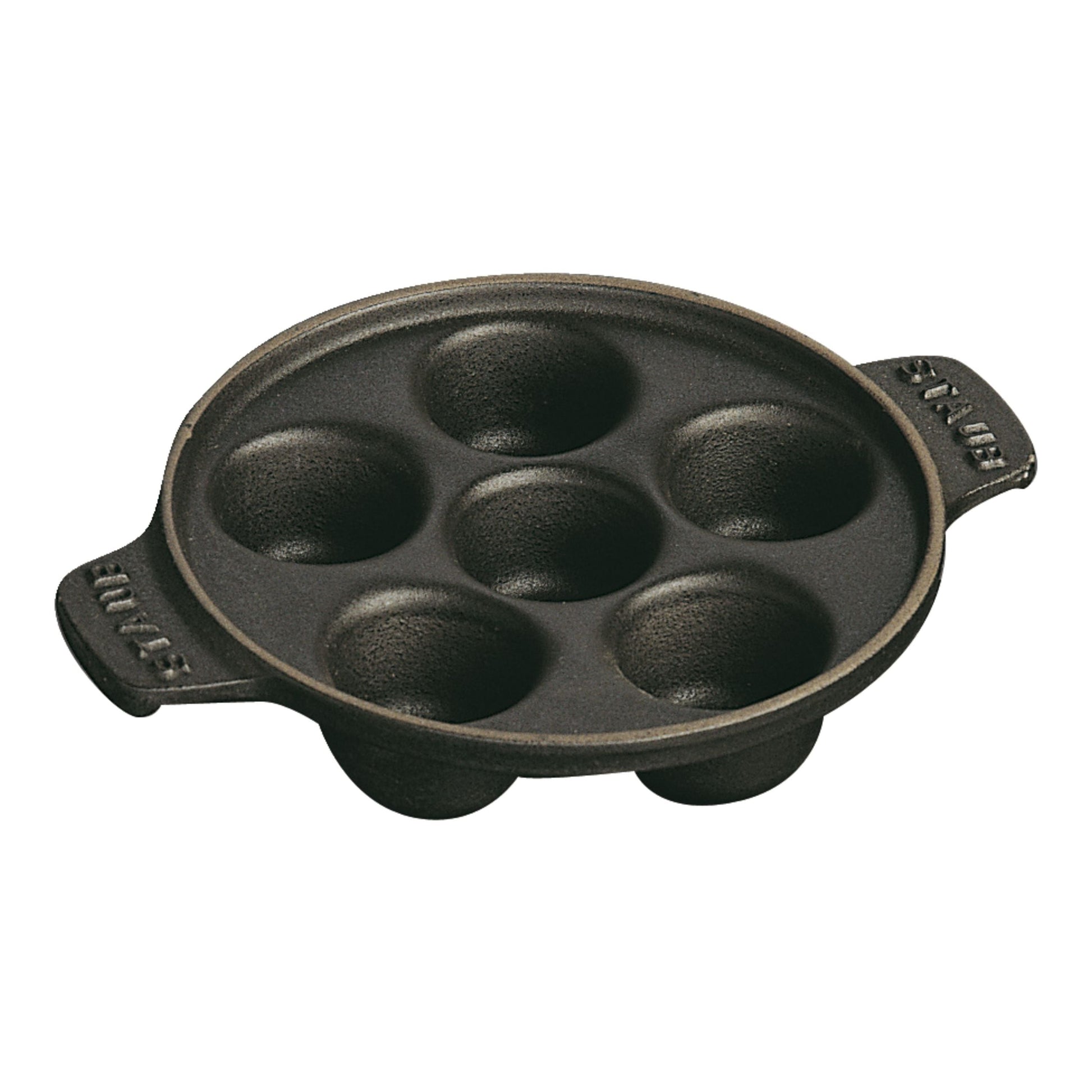 STAUB Specialities 14 cm Cast Iron Escargot Dish With Six Holes, Black-Casserole Dish-DECOROLALA