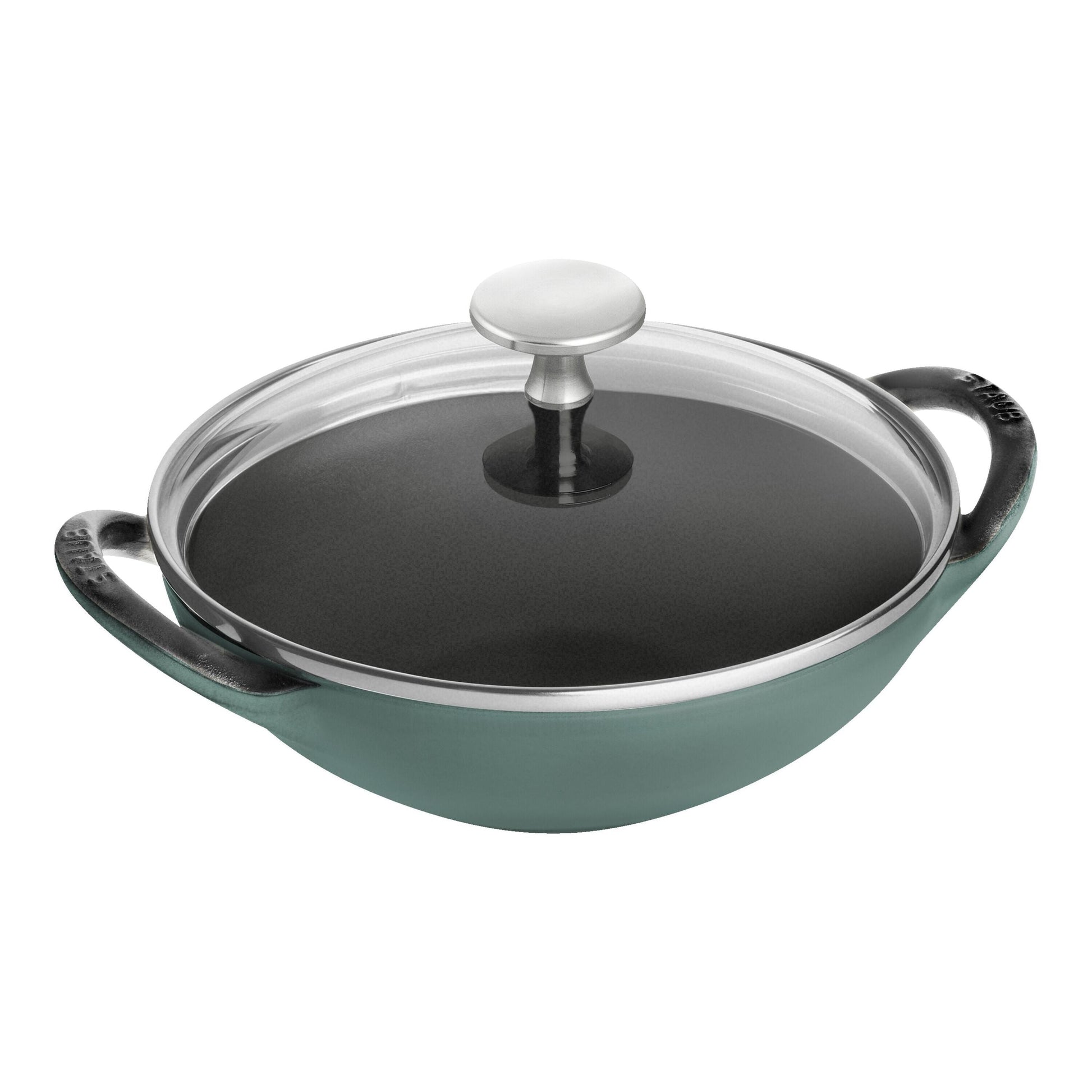 STAUB Specialities 16 cm / 6.5 inch Cast Iron Wok, Eucalyptus-Wok-DECOROLALA