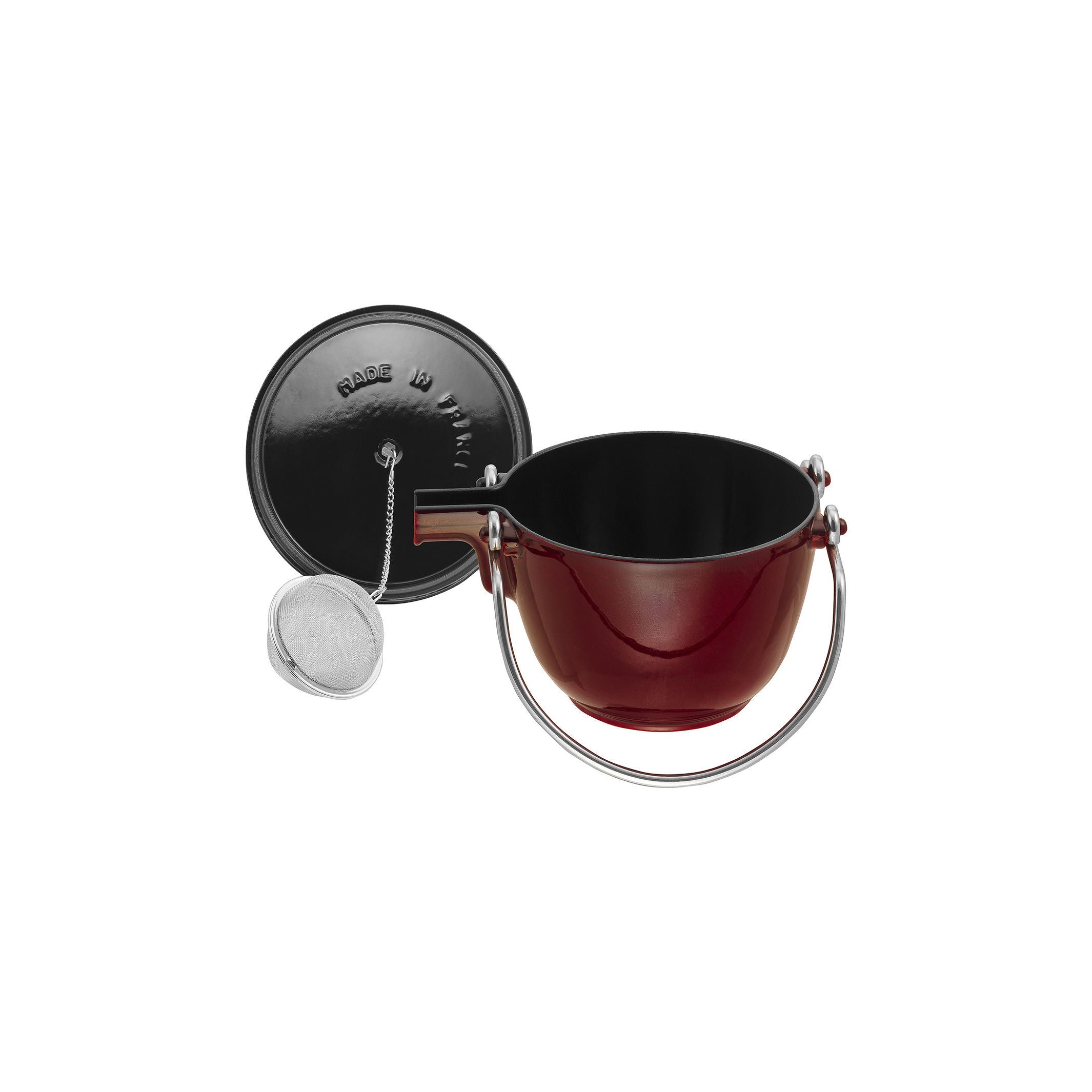 STAUB Specialities 1.1 L Tea Pot, Grenadine-Red-Teapot-DECOROLALA