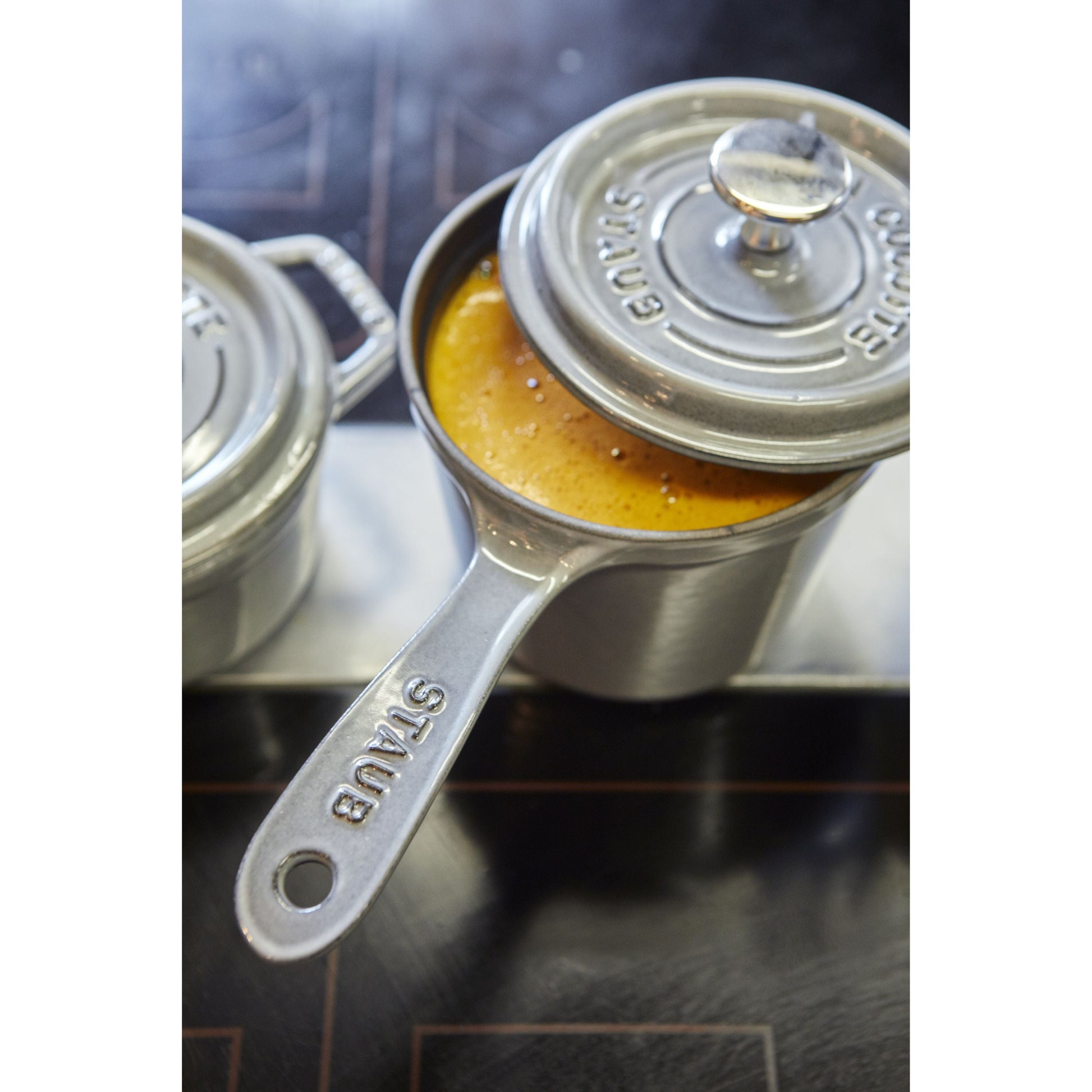 STAUB Specialities 1.25 L Cast Iron Round Sauce Pan, Graphite-Grey-Saucepan-DECOROLALA