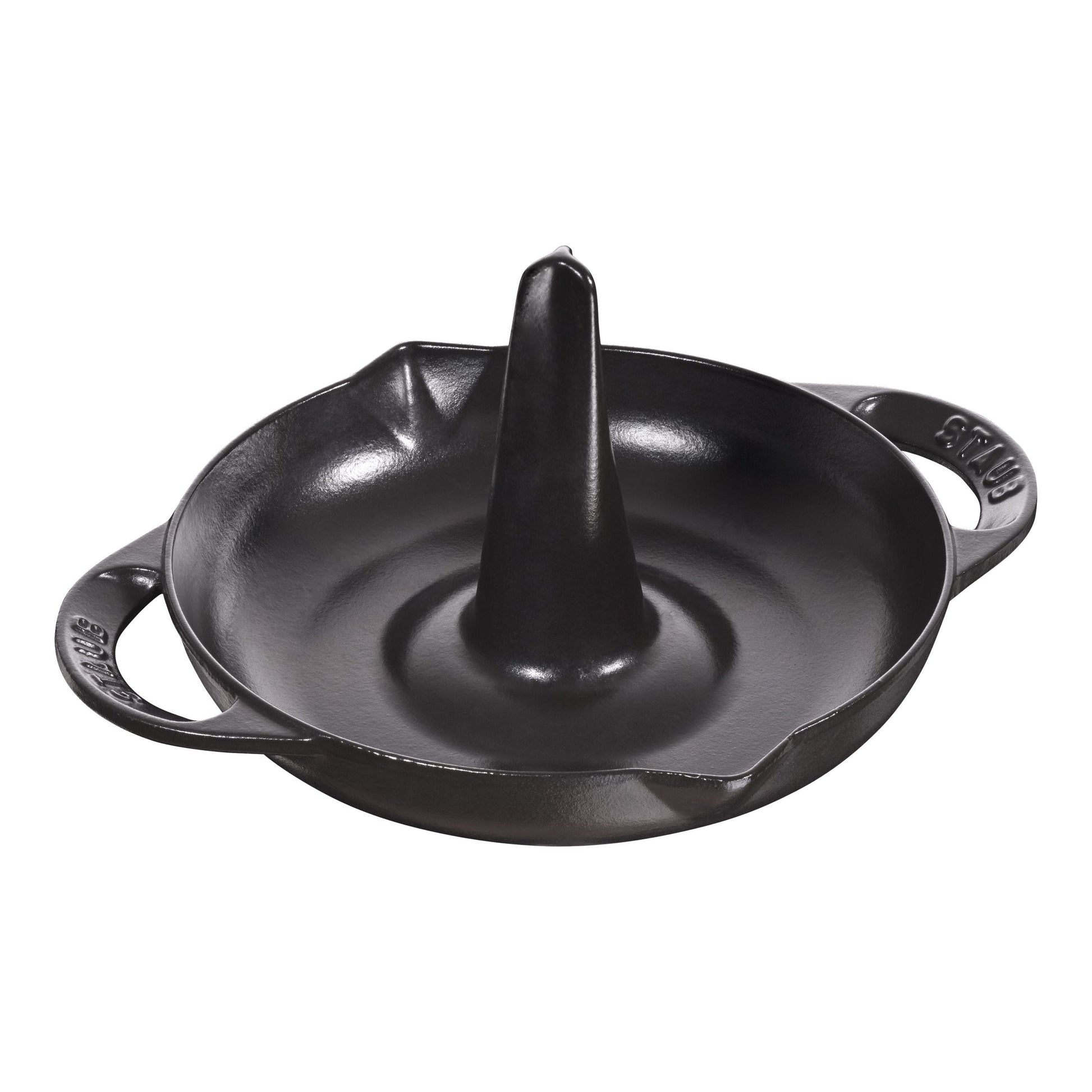 STAUB Specialities 24 cm Cast Iron Round Roaster, Black-Bakeware-DECOROLALA