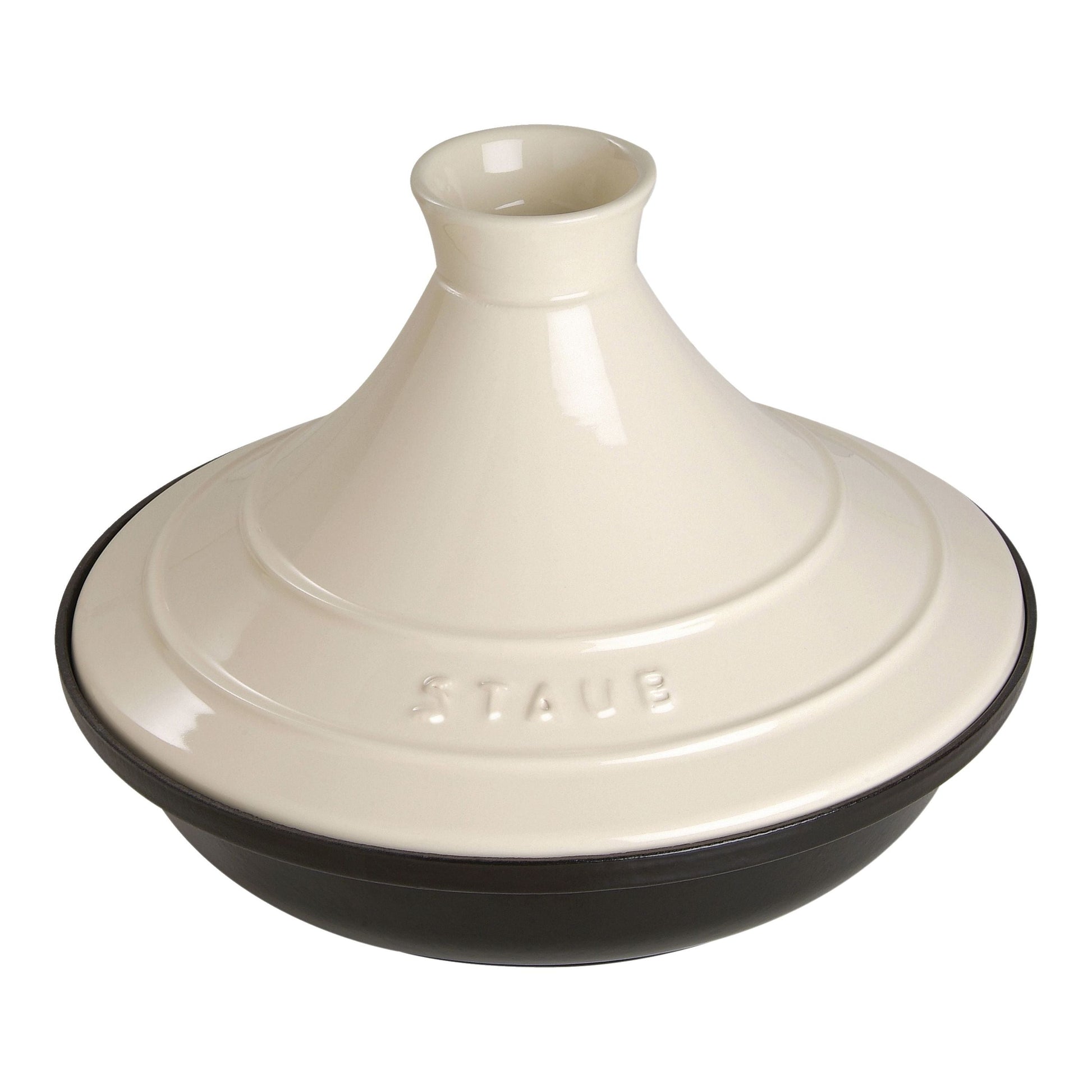 STAUB Specialities 28 cm Cast Iron Tajine, Cream-Tagin-DECOROLALA