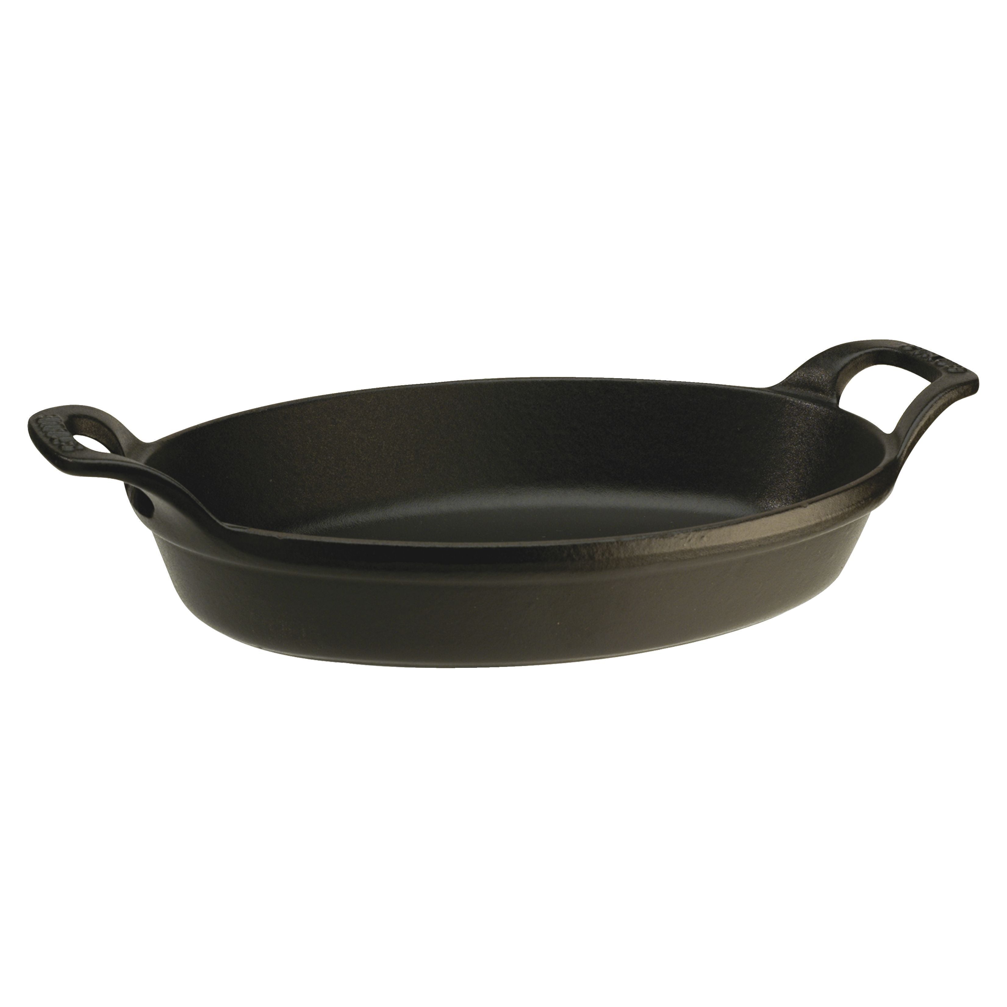 STAUB Specialities 2.2 L Cast Iron Oval Oven Dish, Black-Bakeware-DECOROLALA