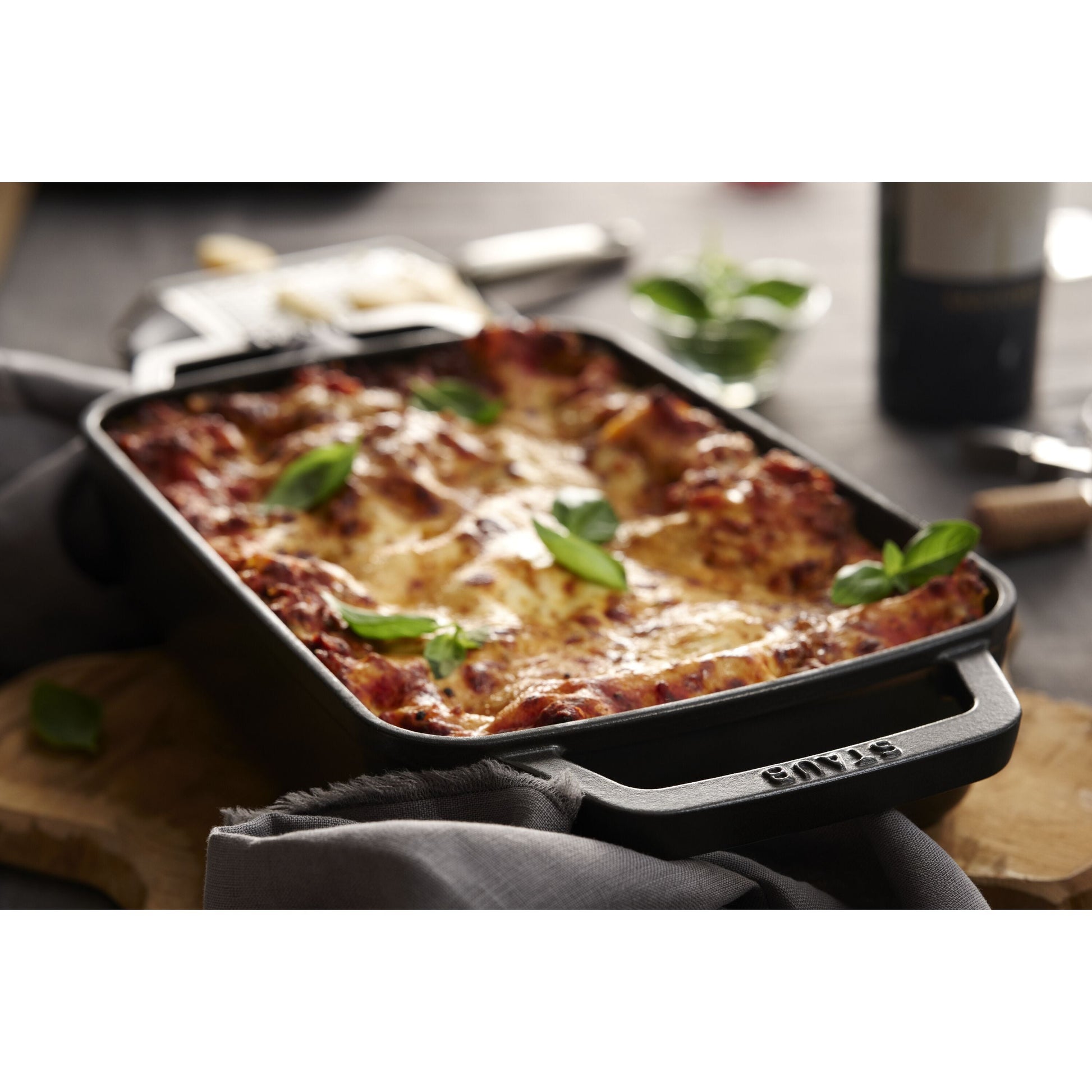 STAUB Specialities 3 L Cast Iron Rectangular Roasting And Baking Pan, Black-Saucepan-DECOROLALA
