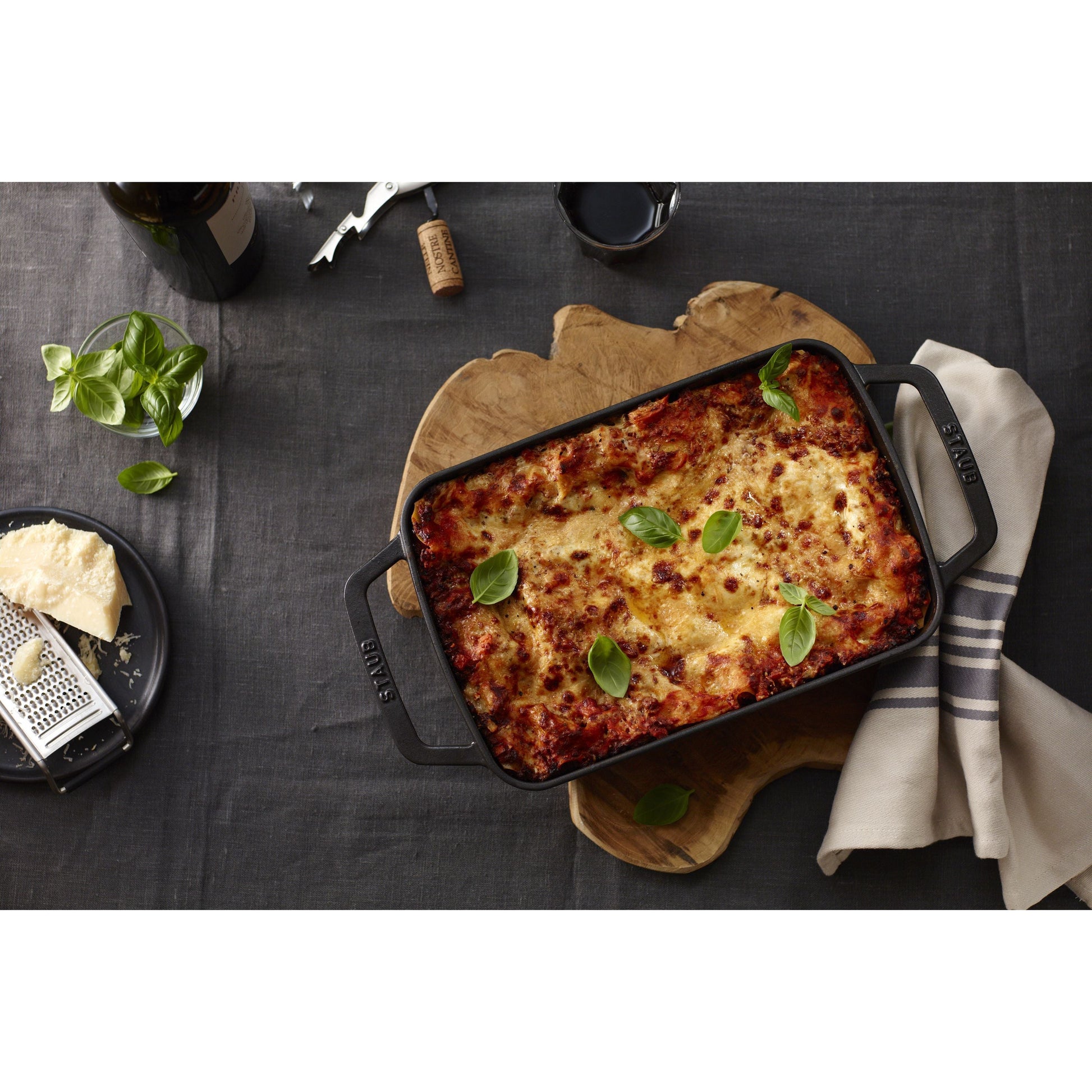 STAUB Specialities 3 L Cast Iron Rectangular Roasting And Baking Pan, Black-Saucepan-DECOROLALA