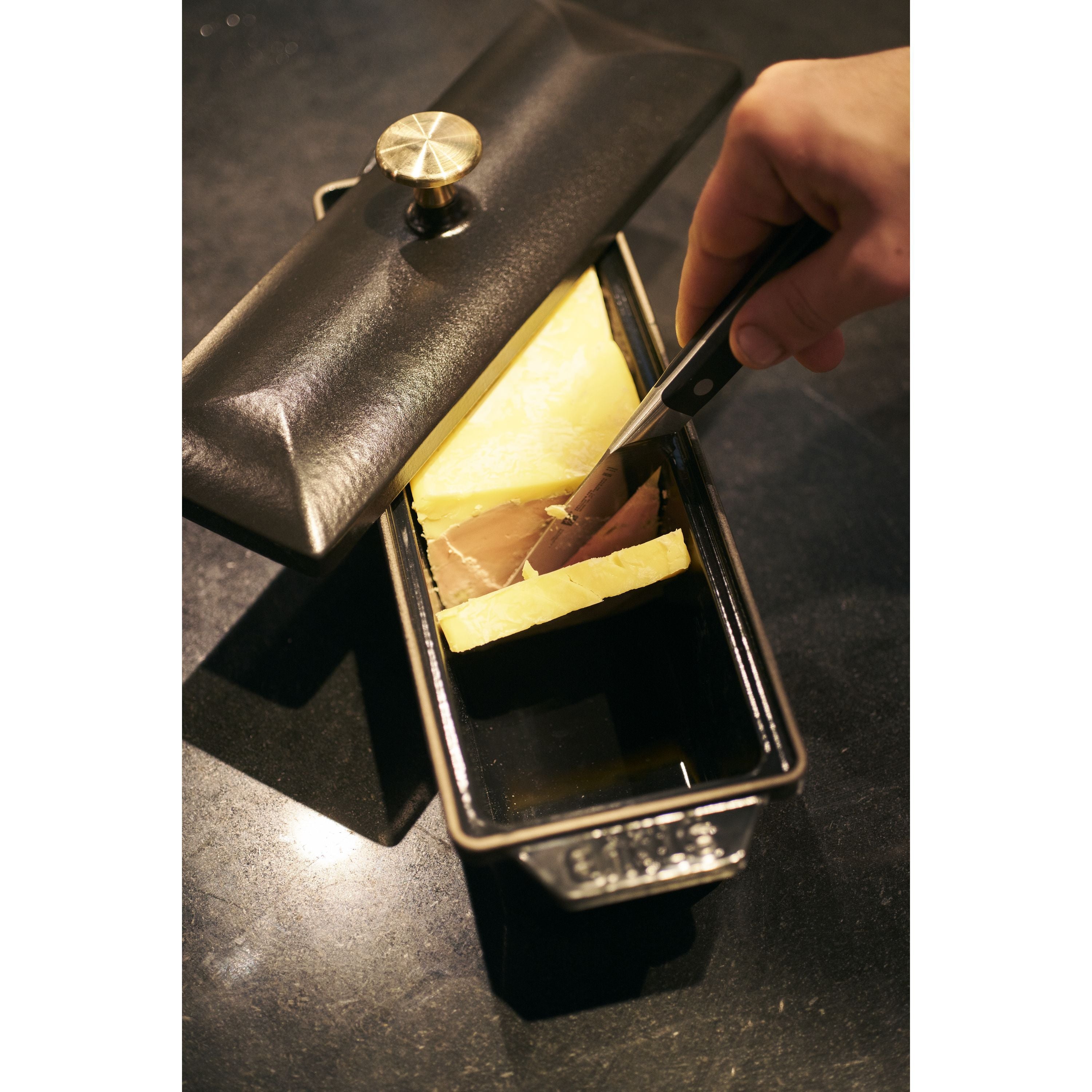 STAUB Specialities 30 X 11 cm Cast Iron Rectangular Terrine, Black-Casserole Dish-DECOROLALA