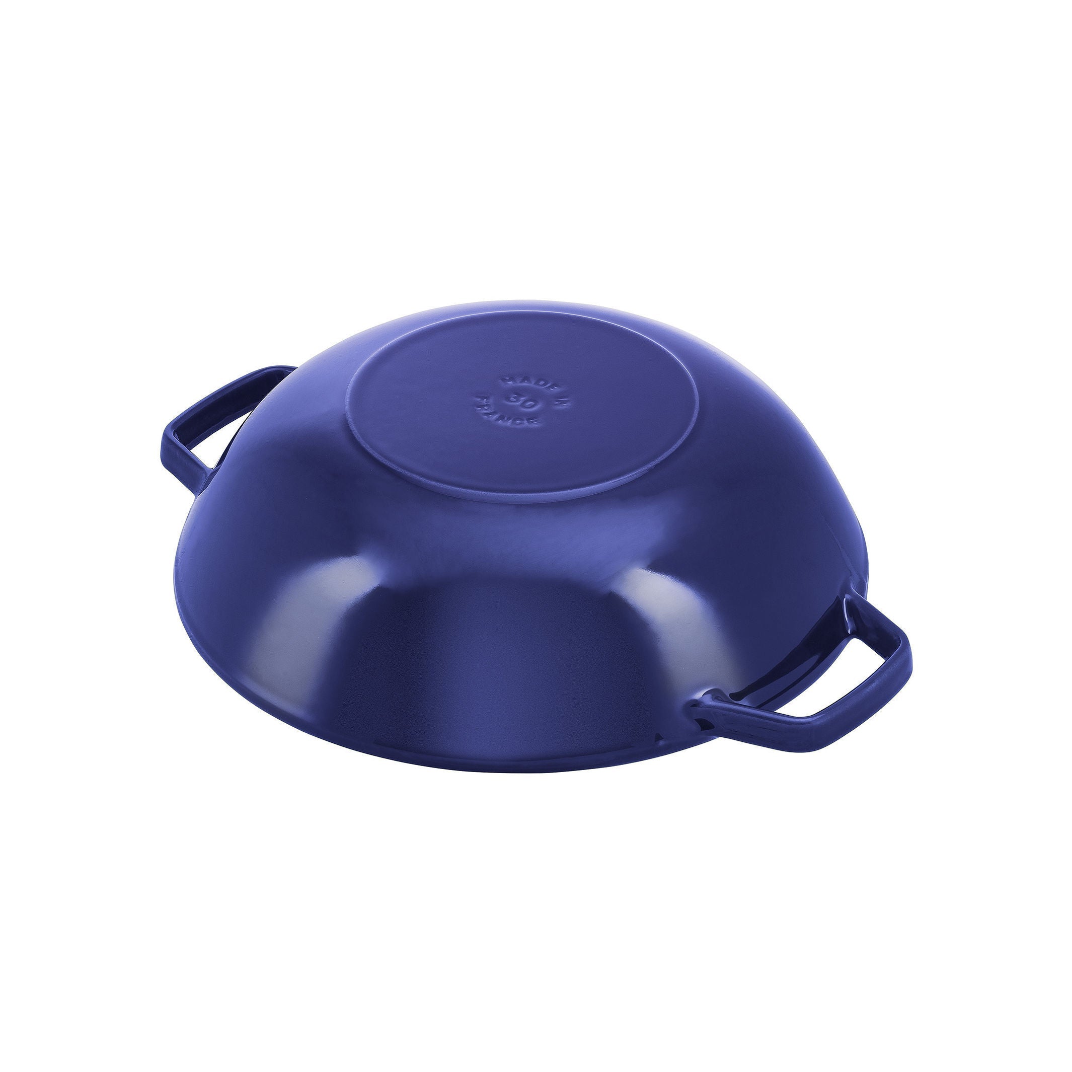 STAUB Specialities 30 cm / 12 inch Cast Iron Perfect Pan / Wok, Dark-Blue-Skillet-DECOROLALA
