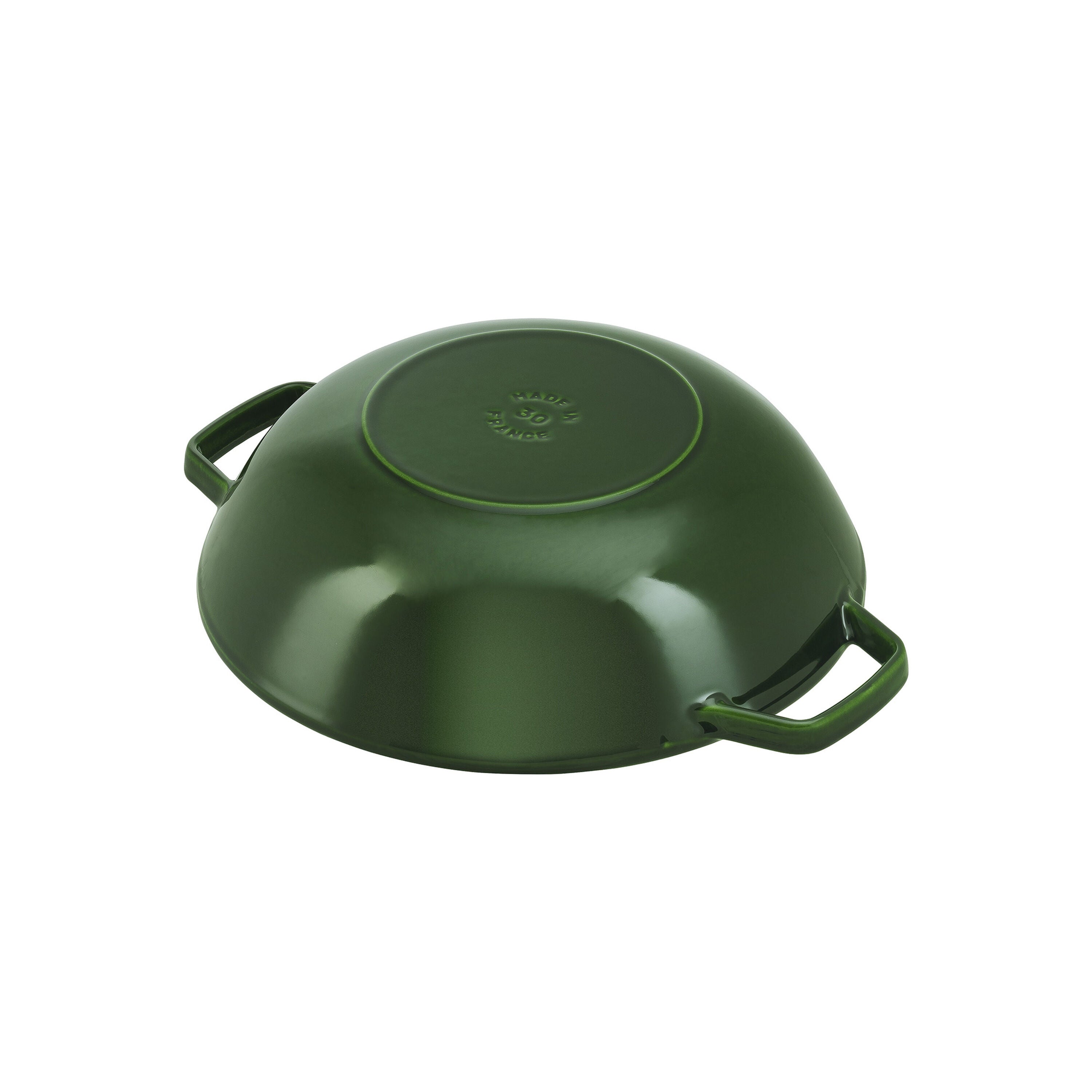 STAUB Specialities 30 cm / 12 inch Cast Iron Wok With Glass Lid, Basil-Green-Wok-DECOROLALA