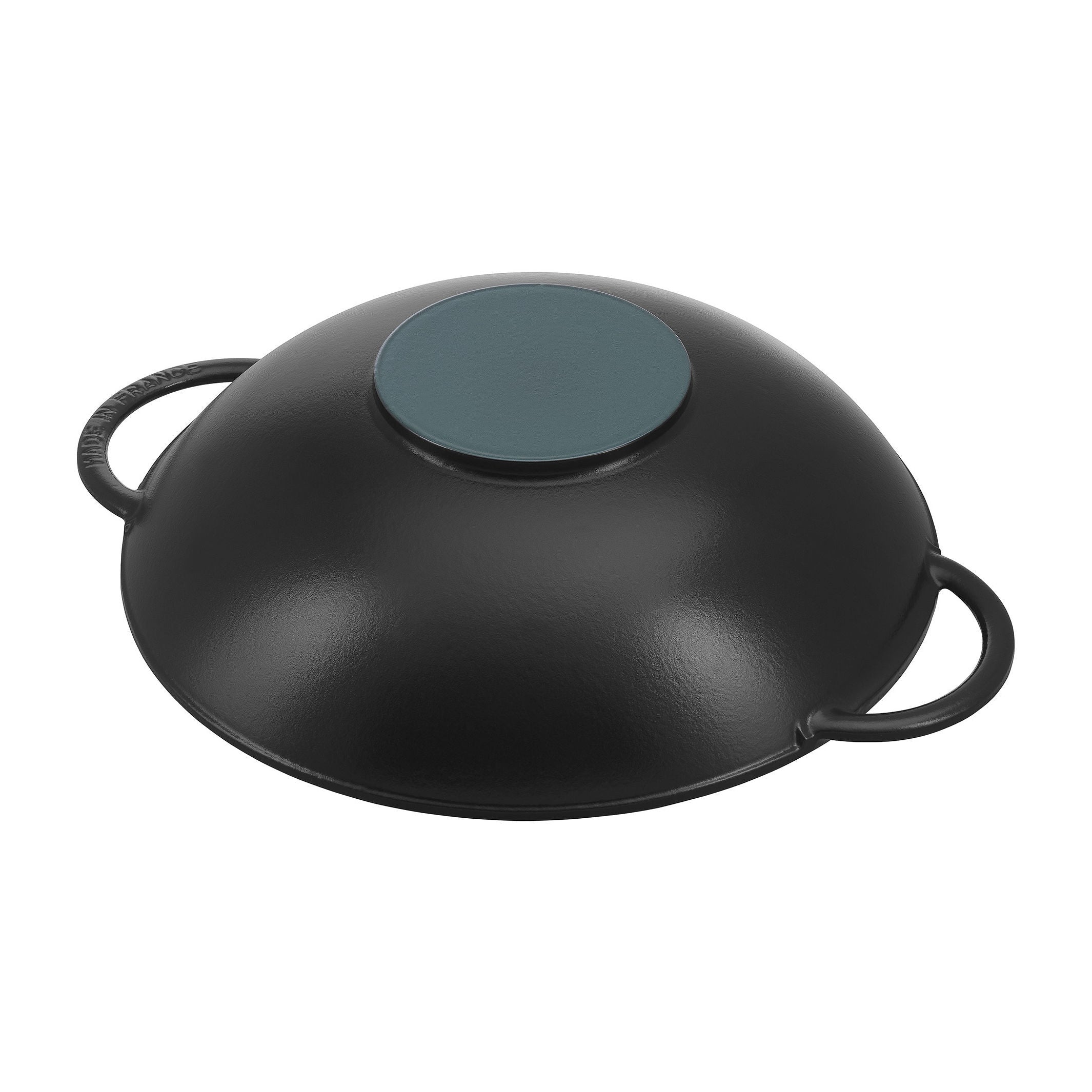 STAUB Specialities 37 cm / 14.5 inch Cast Iron Wok With Glass Lid, Black-Wok-DECOROLALA