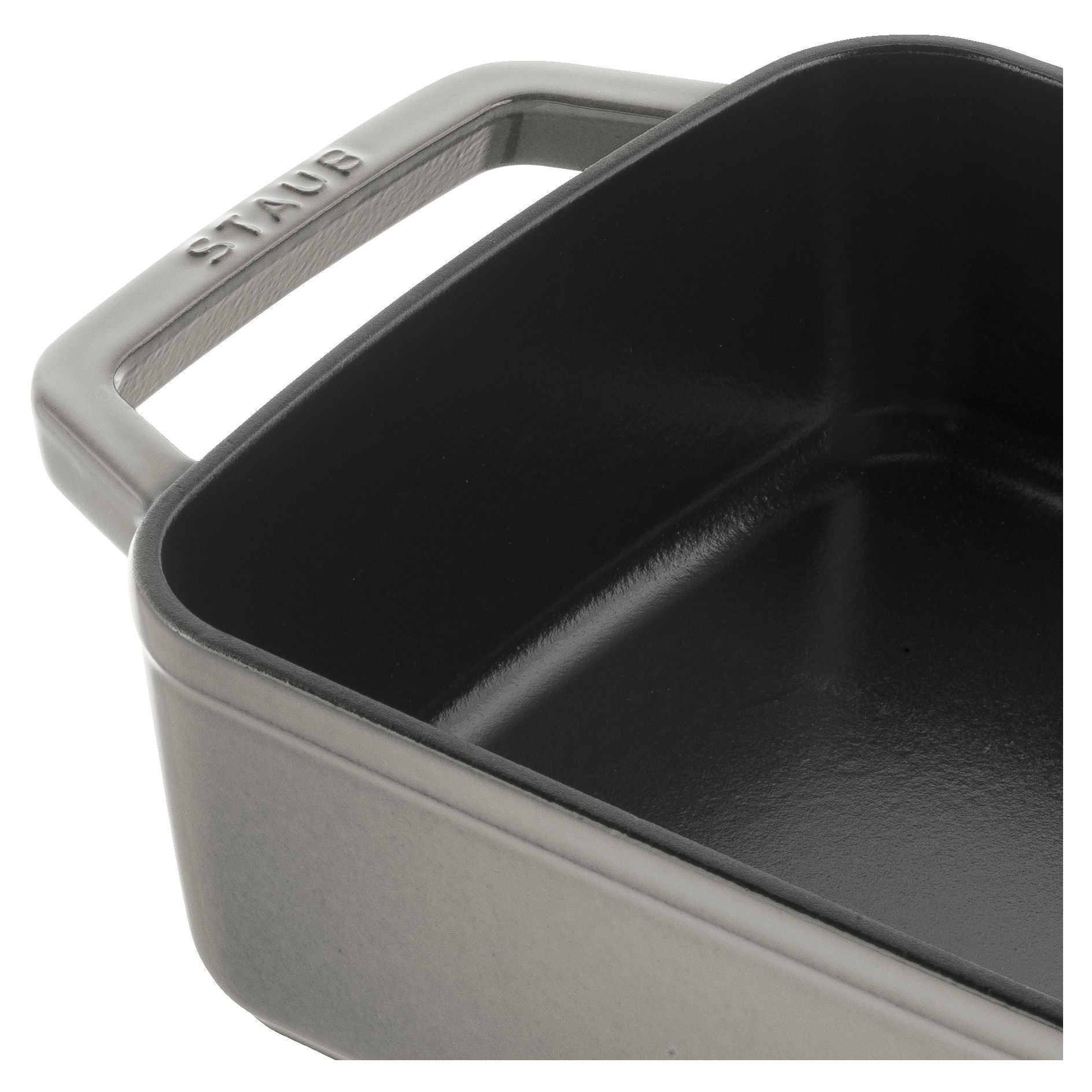 STAUB Specialities 3.25 L Cast Iron Rectangular Roasting And Baking Pan, Graphite-Grey-Saucepan-DECOROLALA